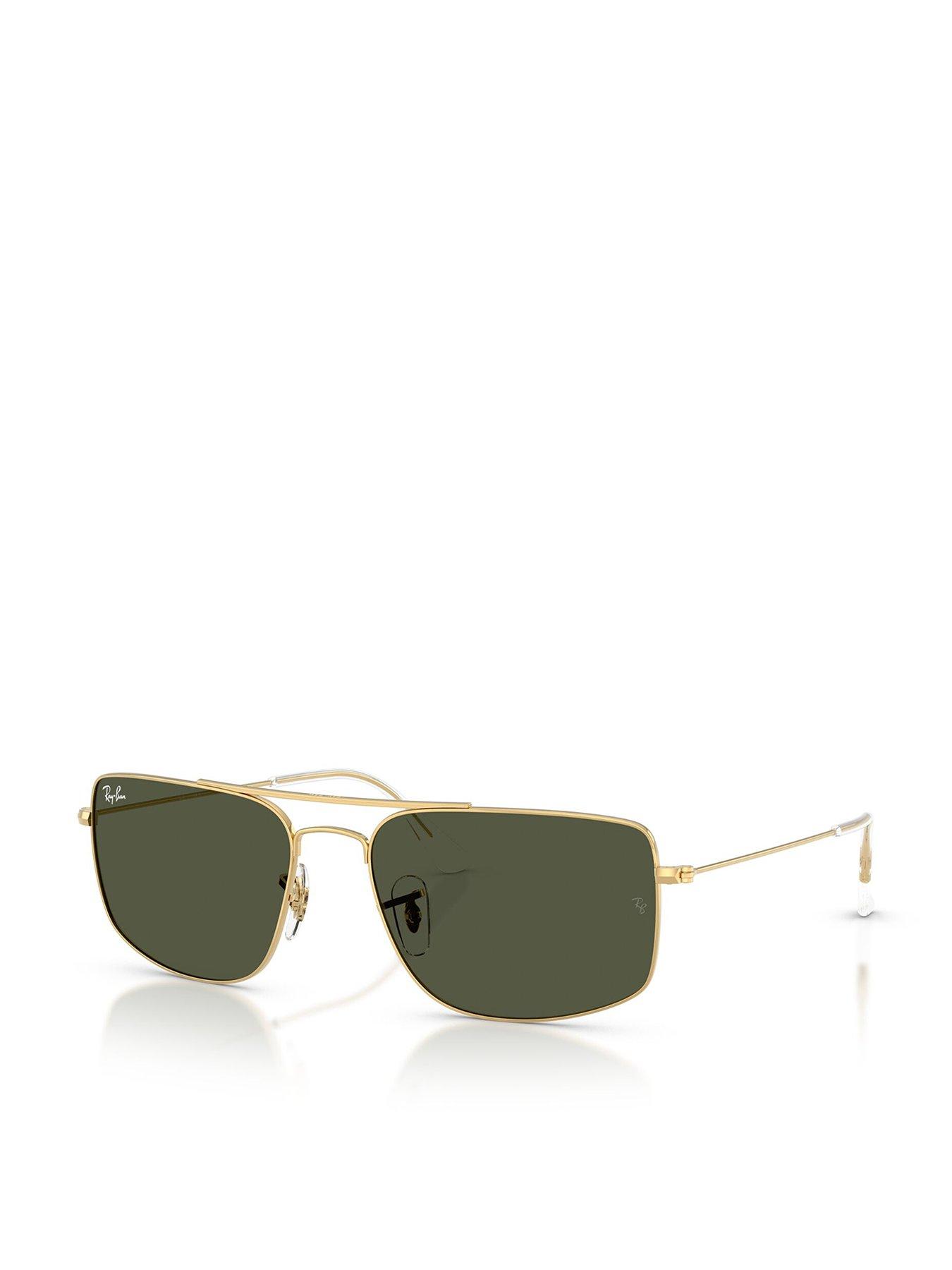 Ray-Ban Ray Ban 0Rb3779 Rectangular Sunglasses - Gold