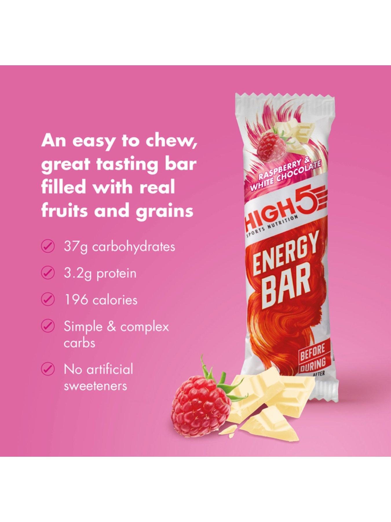 Image 2 of 4 of High5 Energy Bar 12 x 55g White Chocolate & Raspberry