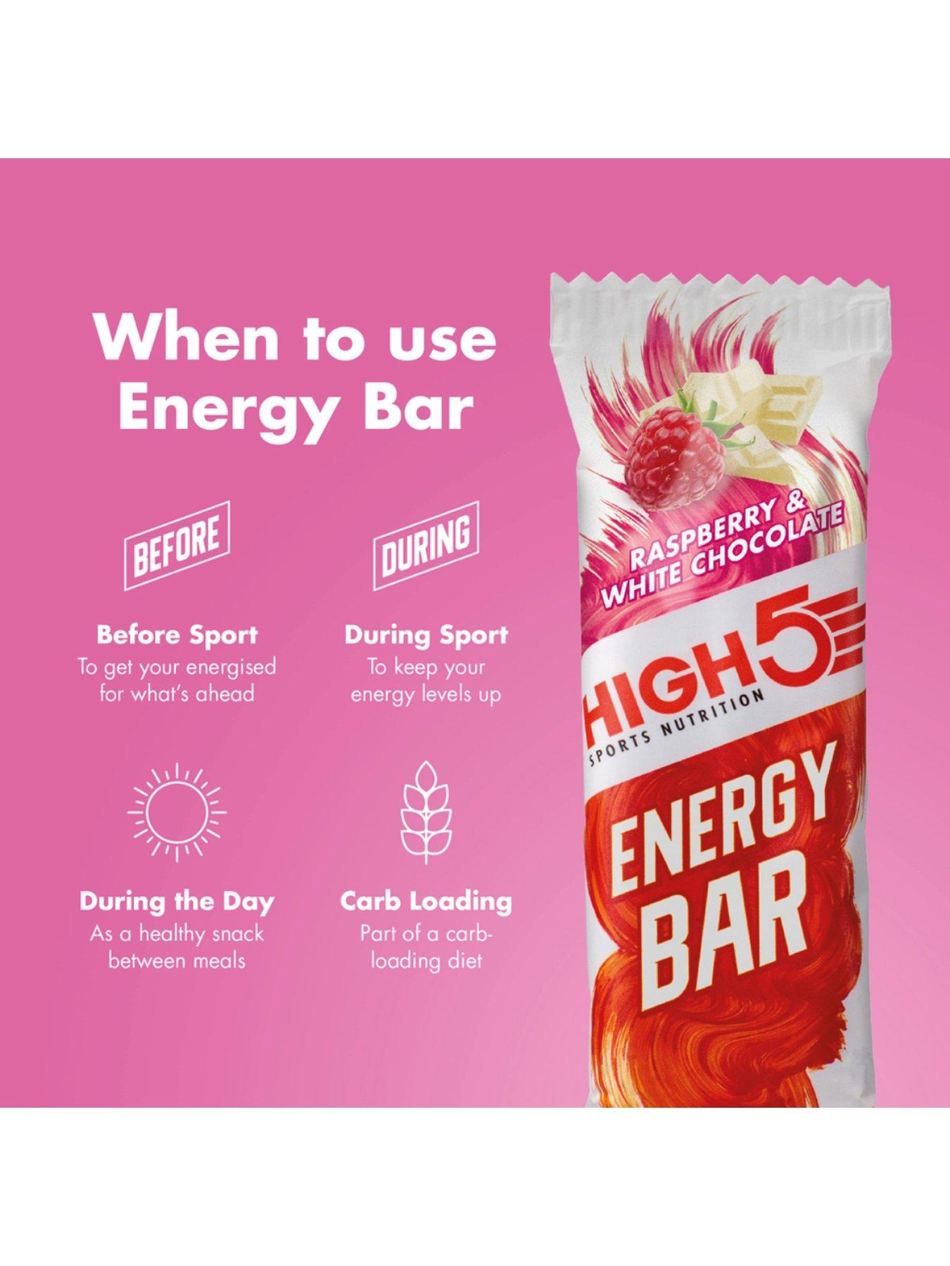 Image 3 of 4 of High5 Energy Bar 12 x 55g White Chocolate & Raspberry