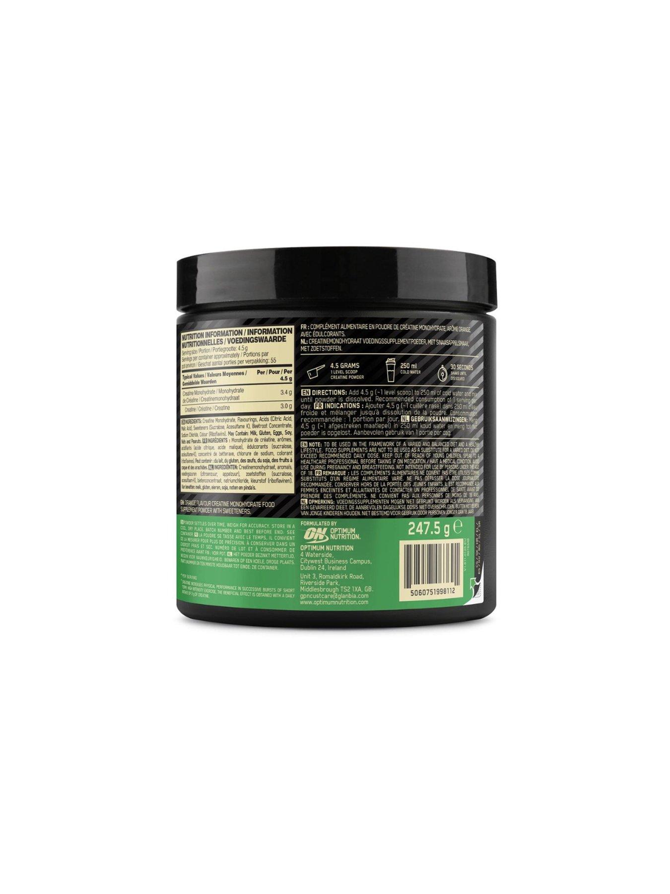 Image 2 of 2 of Optimum Nutrition Micronised Creatine Powder - Orange - 247.5g