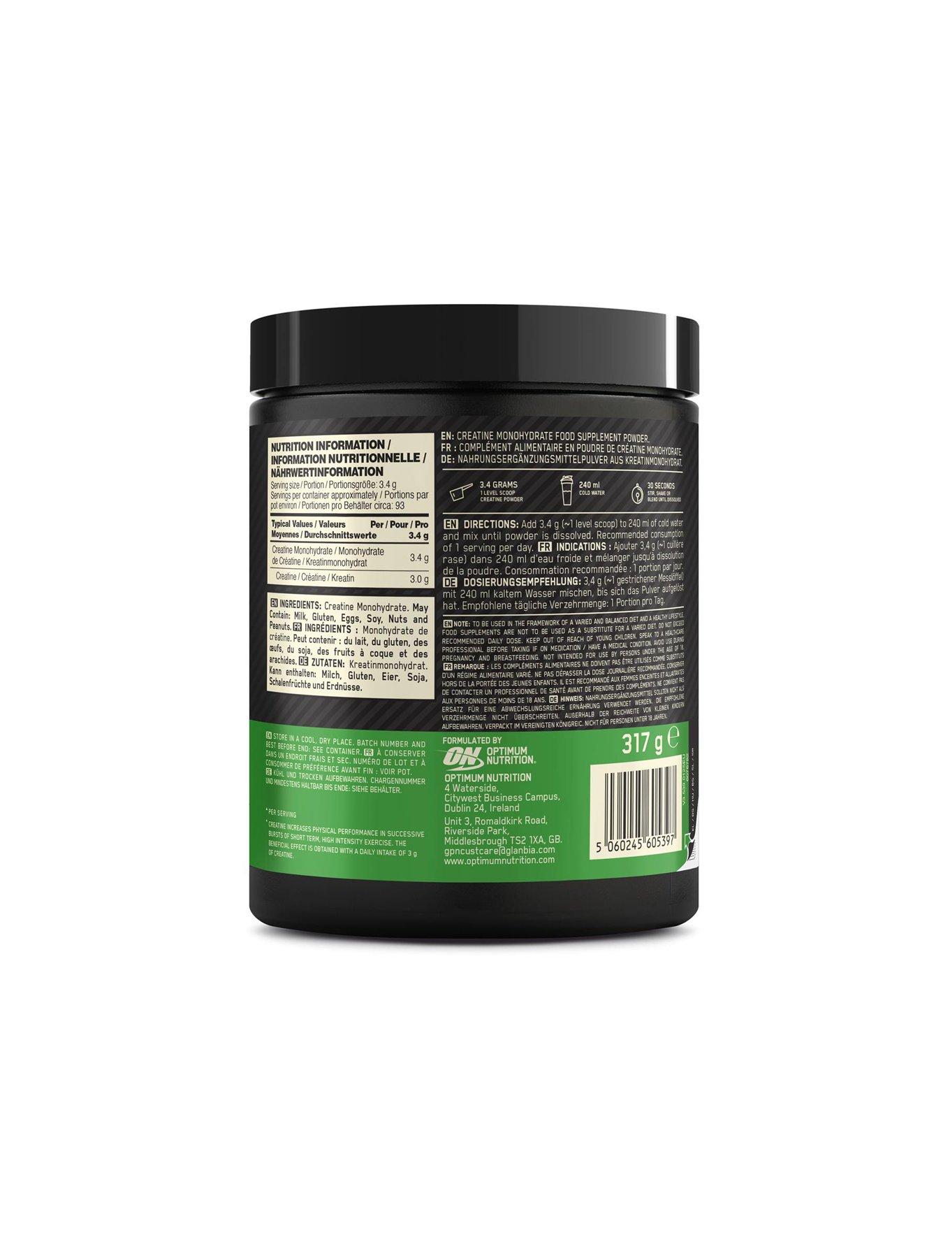 Image 2 of 2 of Optimum Nutrition Micronised Creatine Powder - Unflavoured - 317g