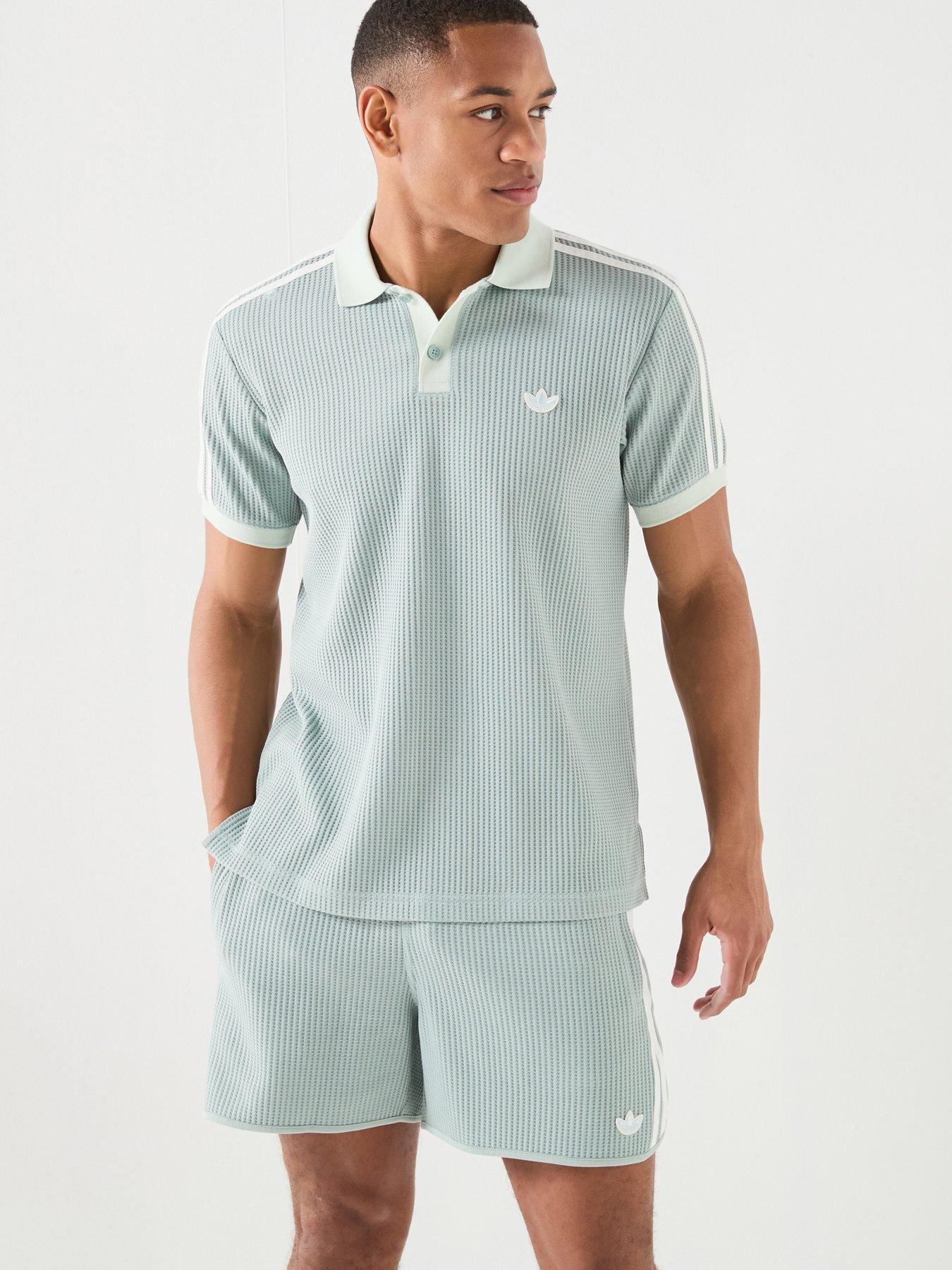 Image 1 of 6 of adidas Originals Mens Waffle Polo - Green