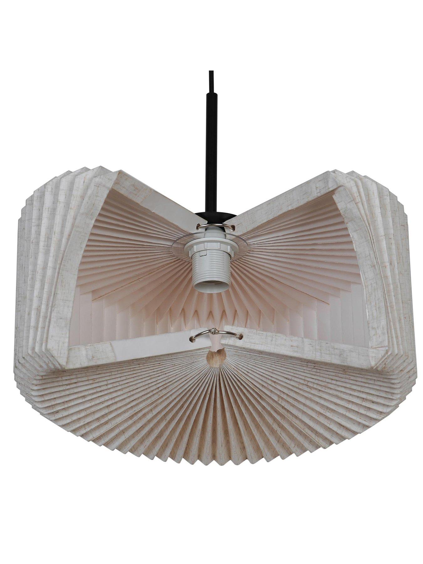 Image 6 of 6 of Nordlux Vivienne 40 Pendant Light Black with Paper and Linen Fabric