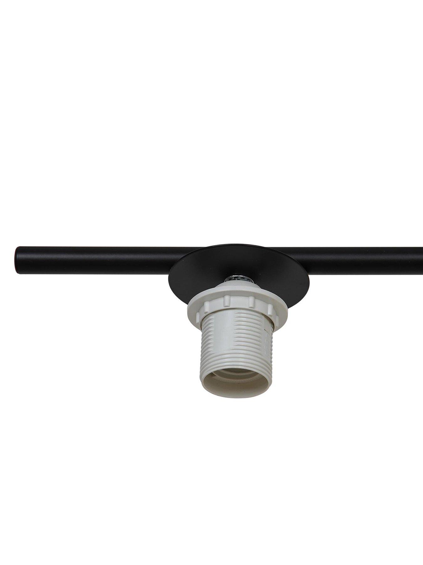 Image 6 of 6 of Nordlux Vivienne Dual Pendant Light Black with Shade Paper and Linen Fabric