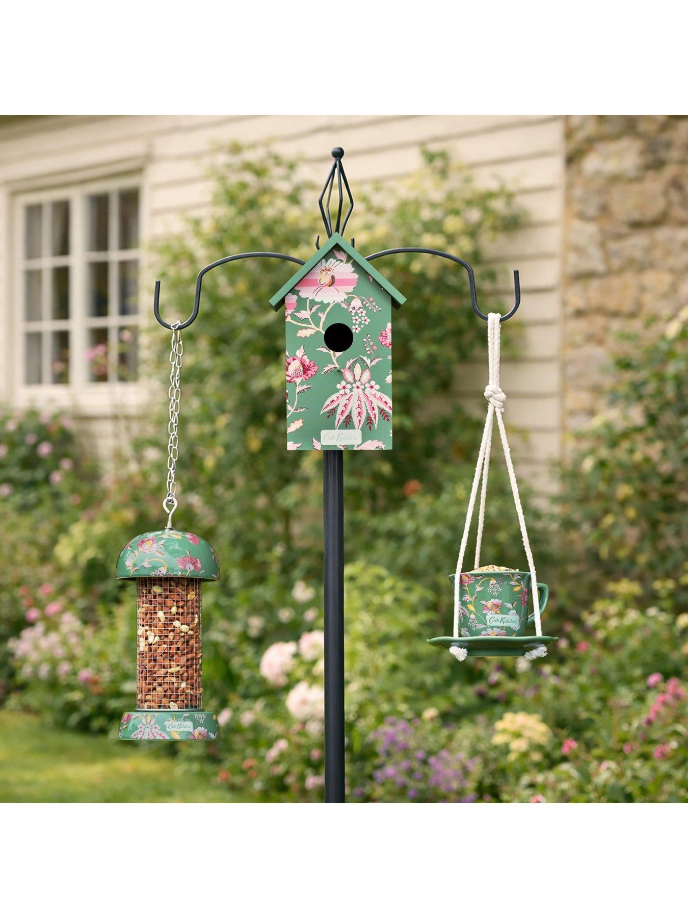 Cath Kidston Green Floral Bird House/Peanut feeder/tea cup feeder