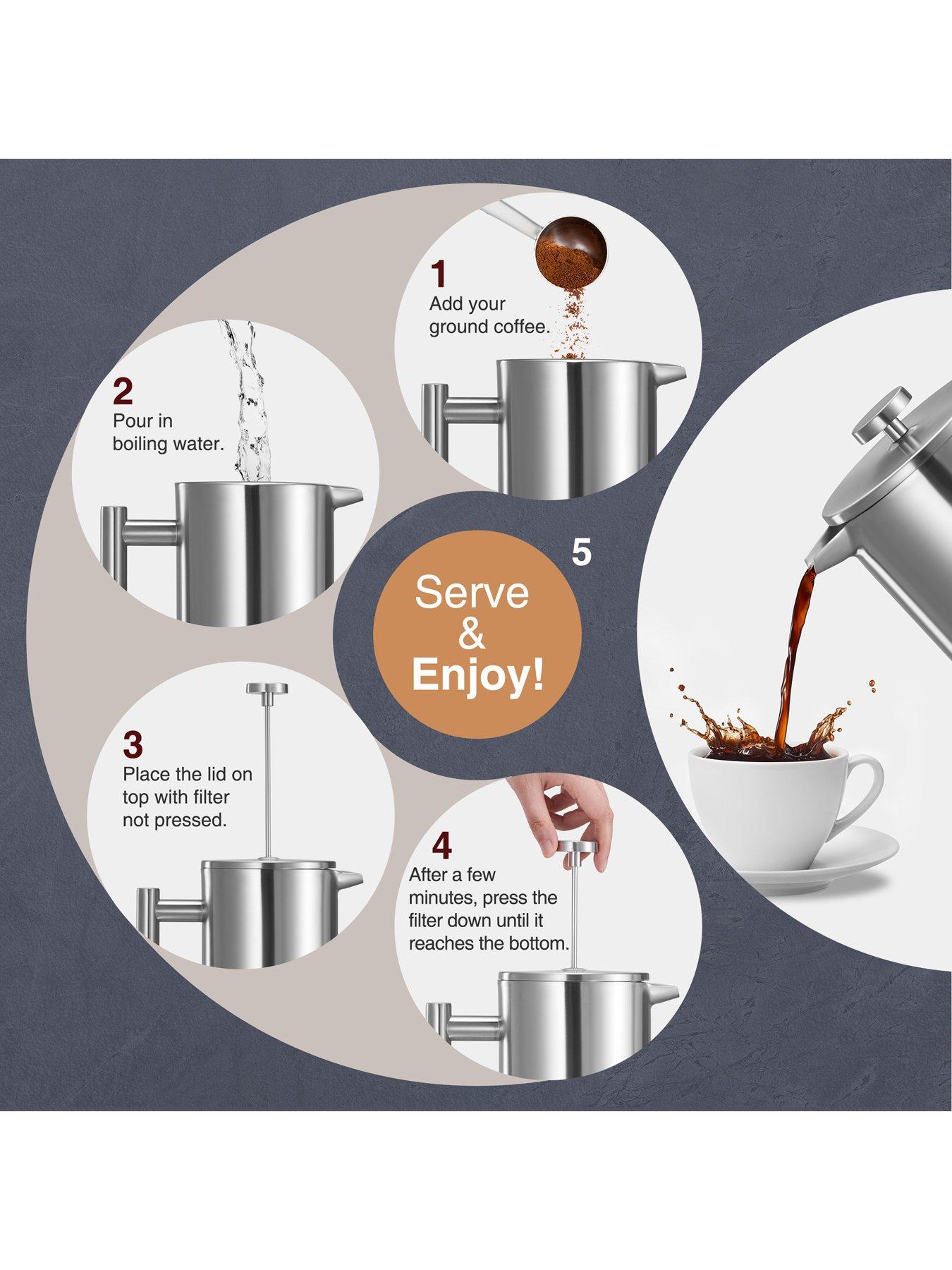 Image 5 of 7 of Vonshef 6 Cup Cafetiere With Spoon