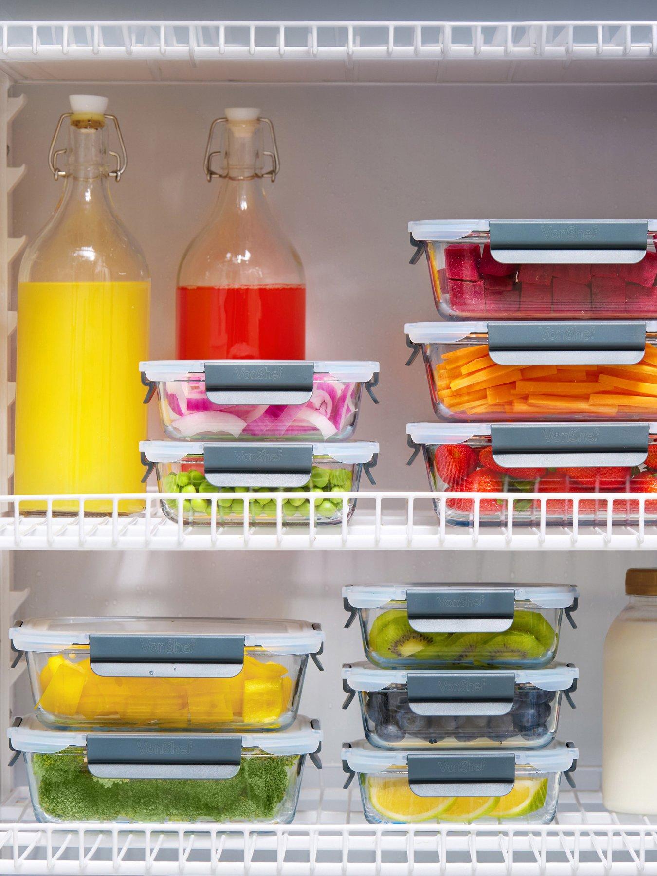 Vonshef Glass Food Storage Containers - 10 Piece Set