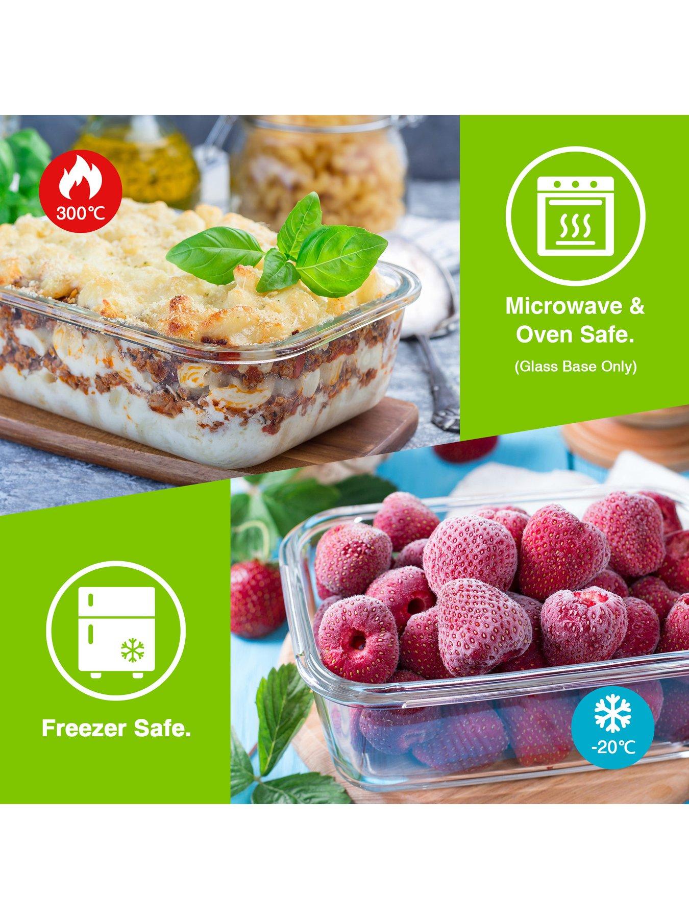 Image 4 of 8 of Vonshef Glass Food Storage Containers - 5 Piece Set