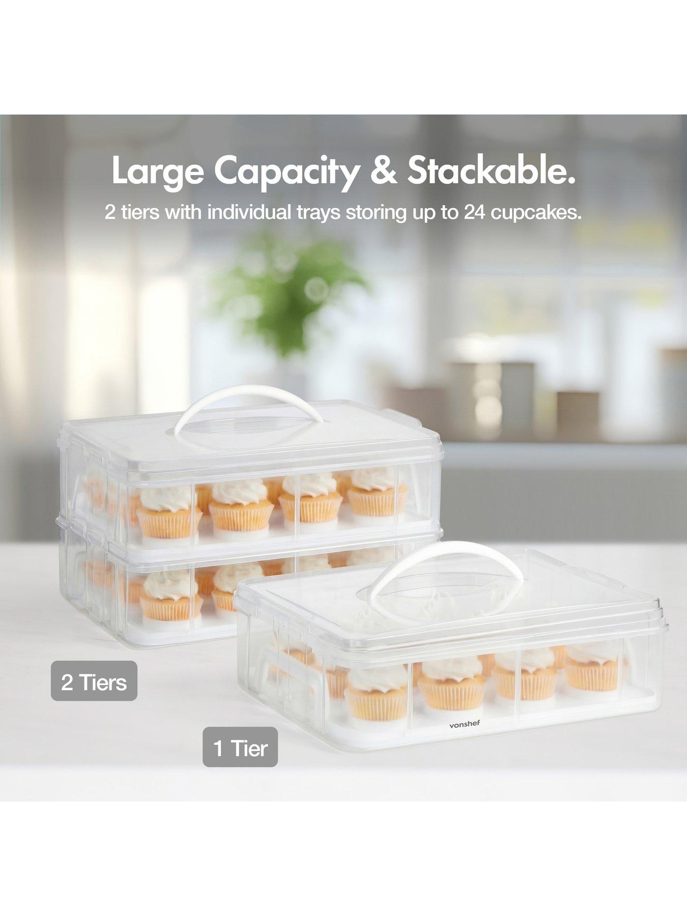  image of vonshef-24-cupcake-storage-carrier