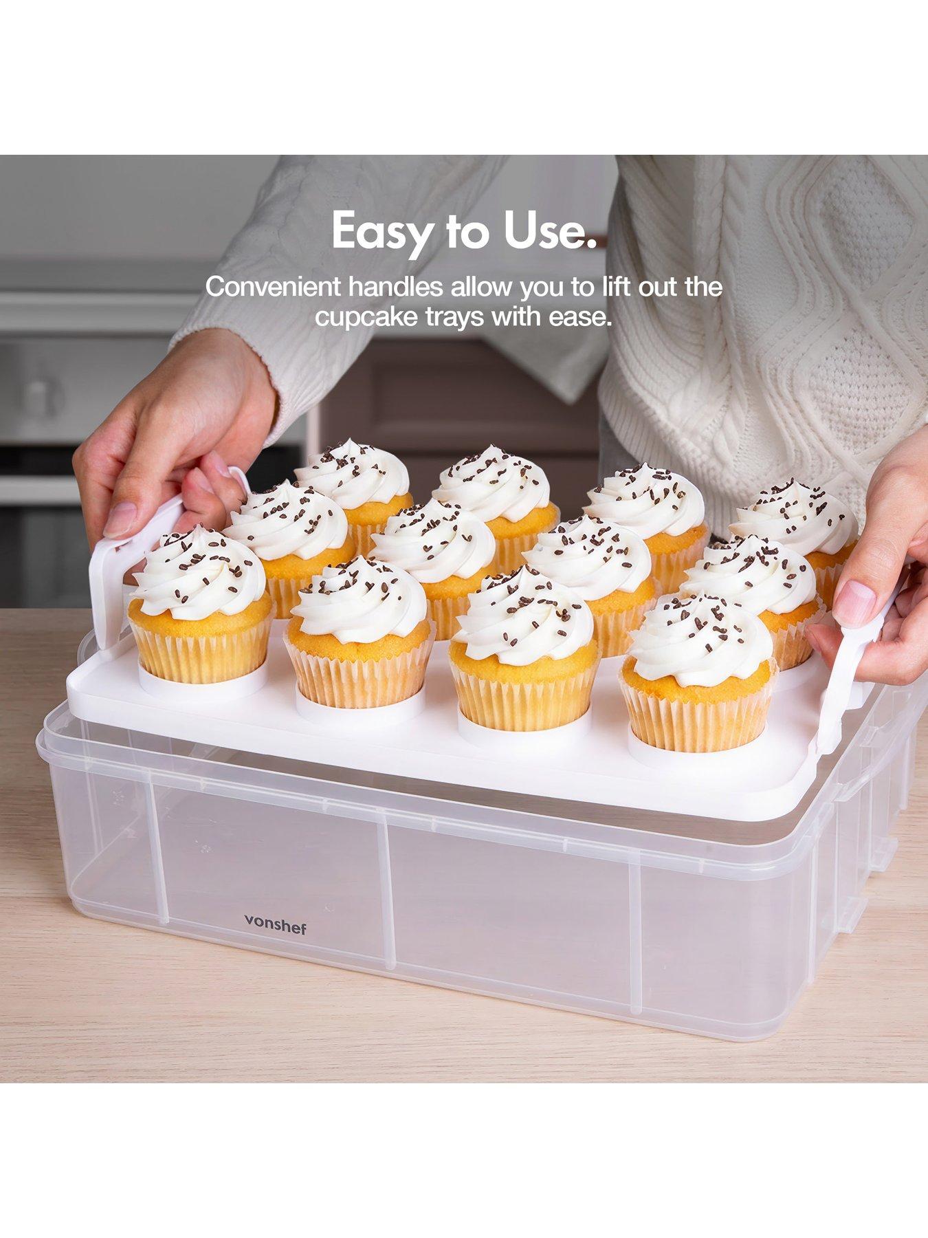  image of vonshef-24-cupcake-storage-carrier