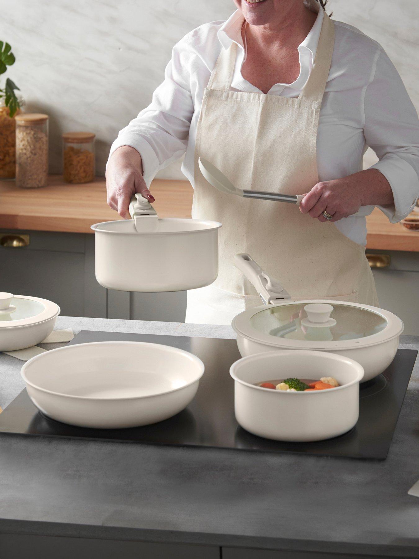 Vonshef 17pc Cream Pan Set With Removable Handles