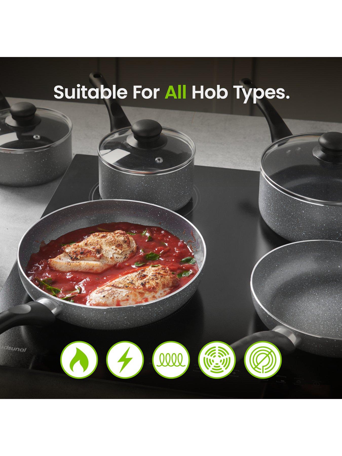 Image 3 of 7 of Vonshef Granite Effect Pans - 8 Piece Set