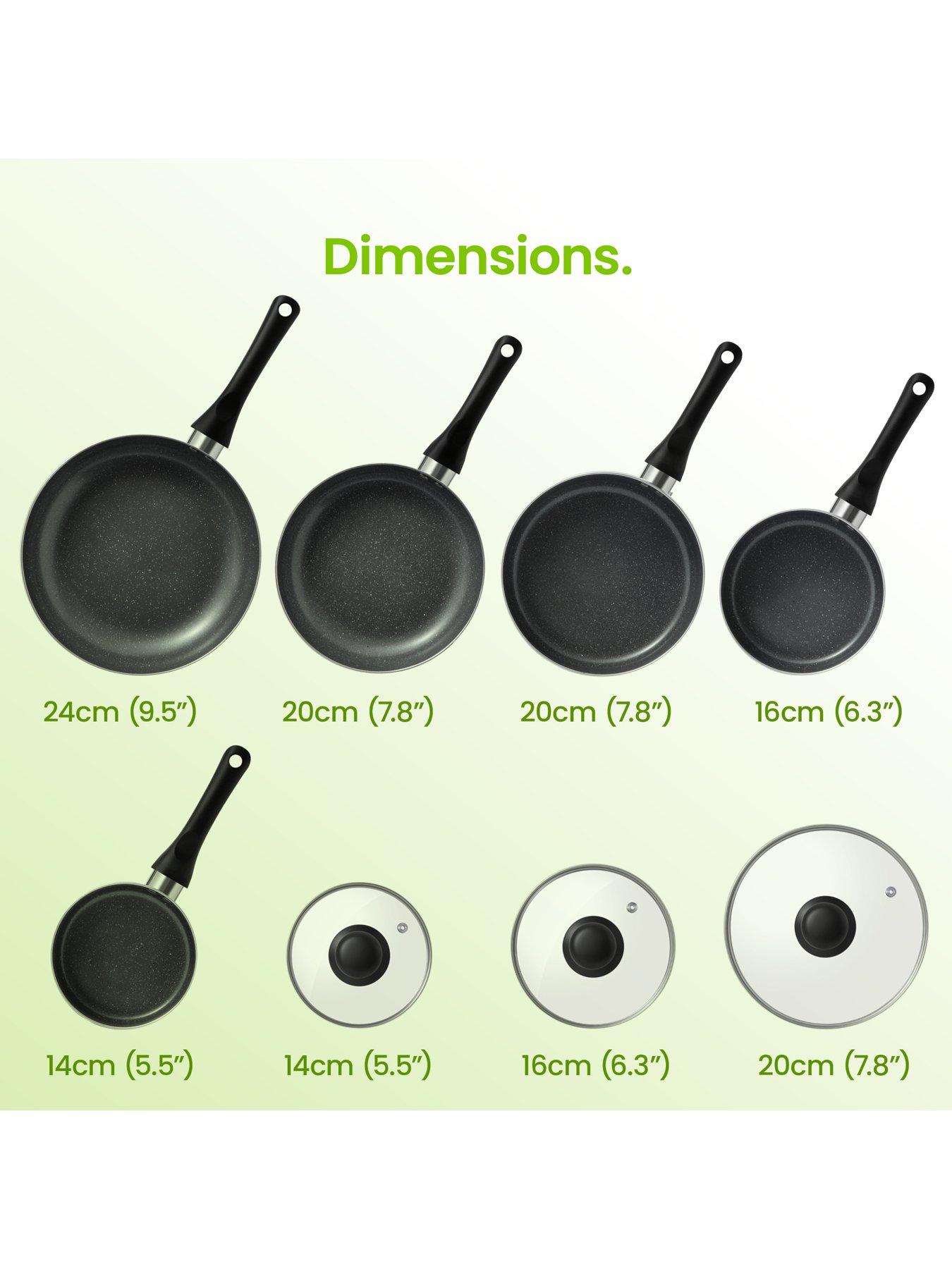 Image 5 of 7 of Vonshef Granite Effect Pans - 8 Piece Set