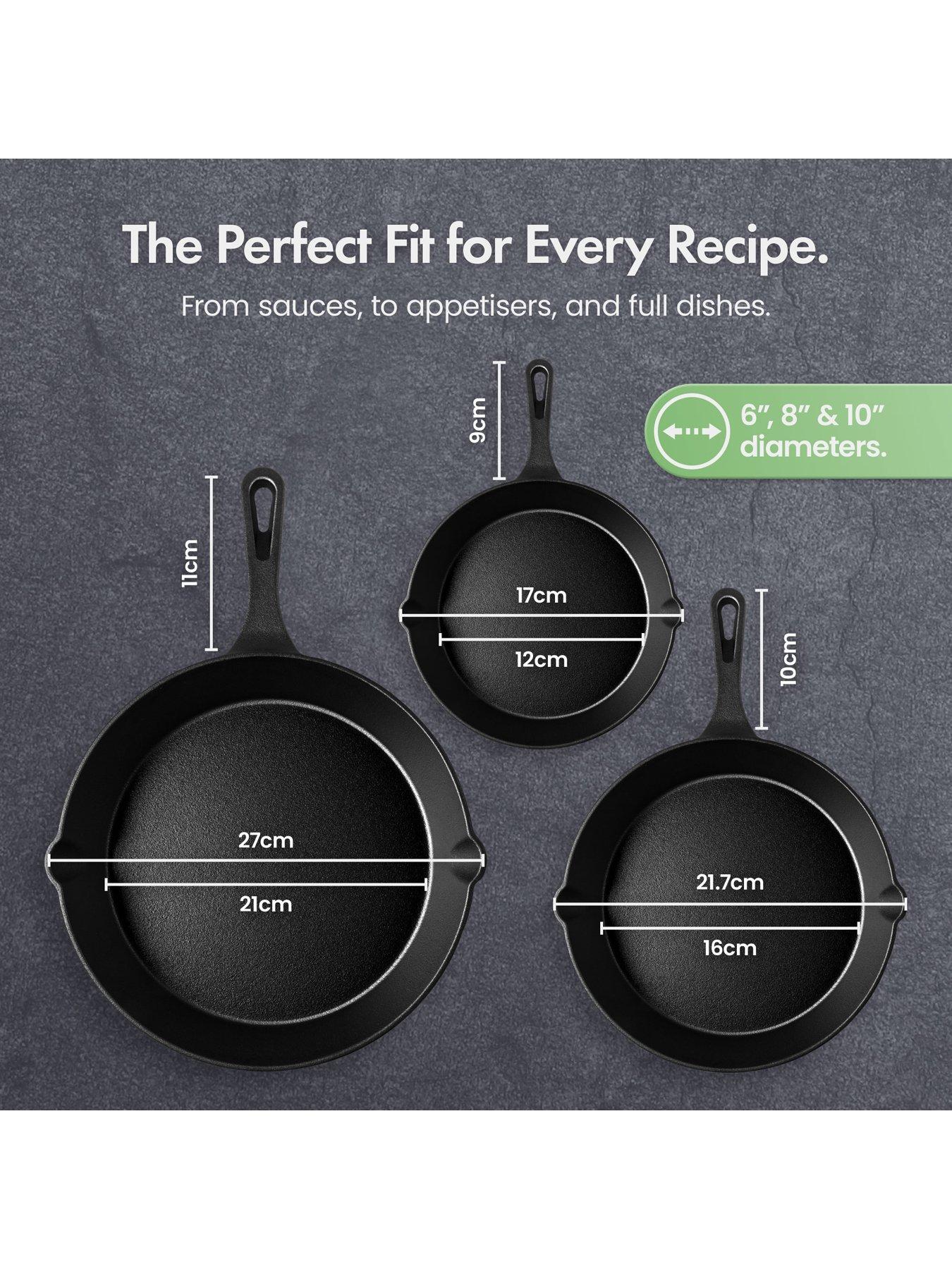 Image 3 of 8 of Vonshef Cast Iron Cookware Set - 3 Pans