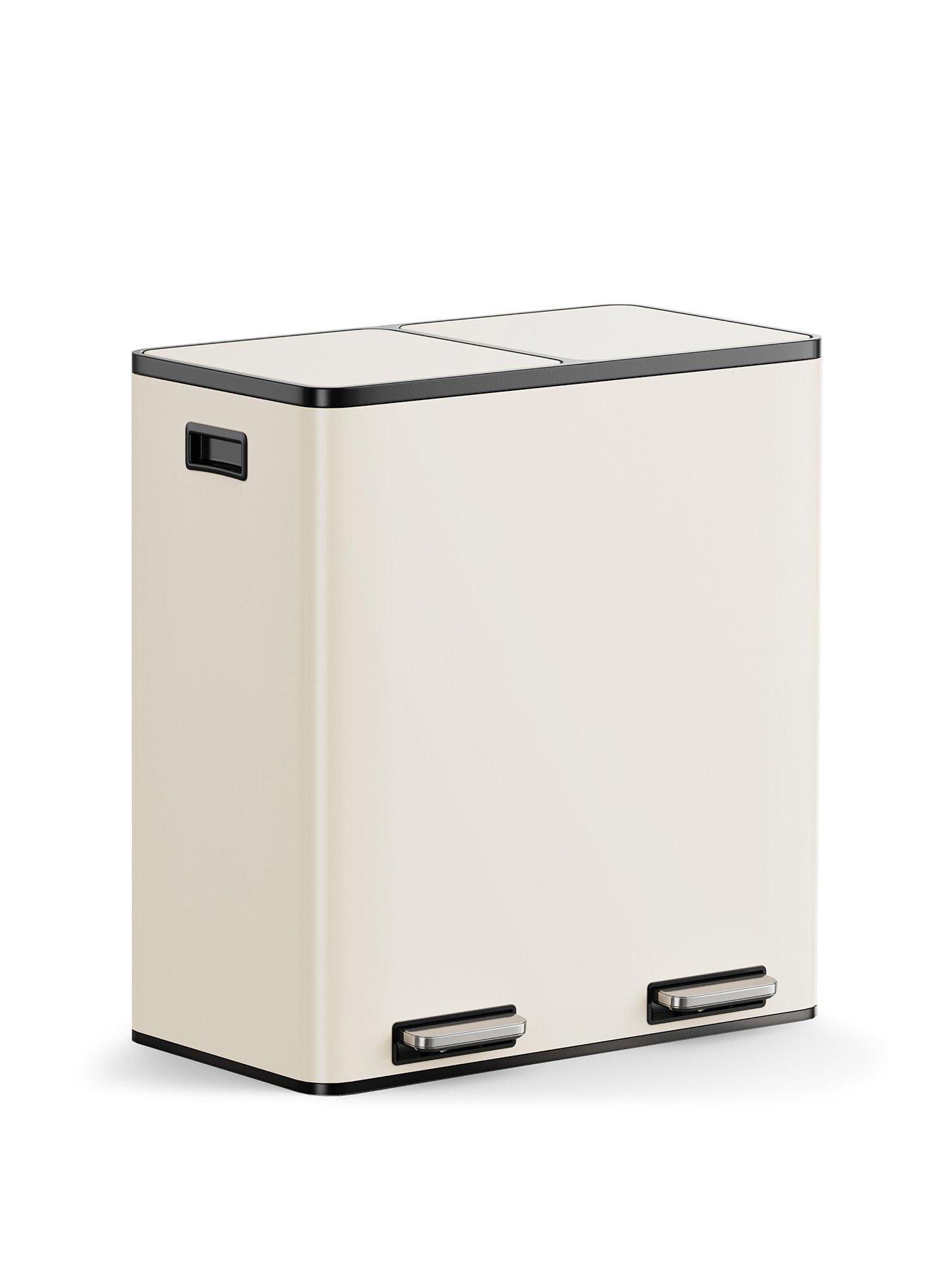 Image 2 of 8 of Vonhaus Matte Cream Double Bin - 60l