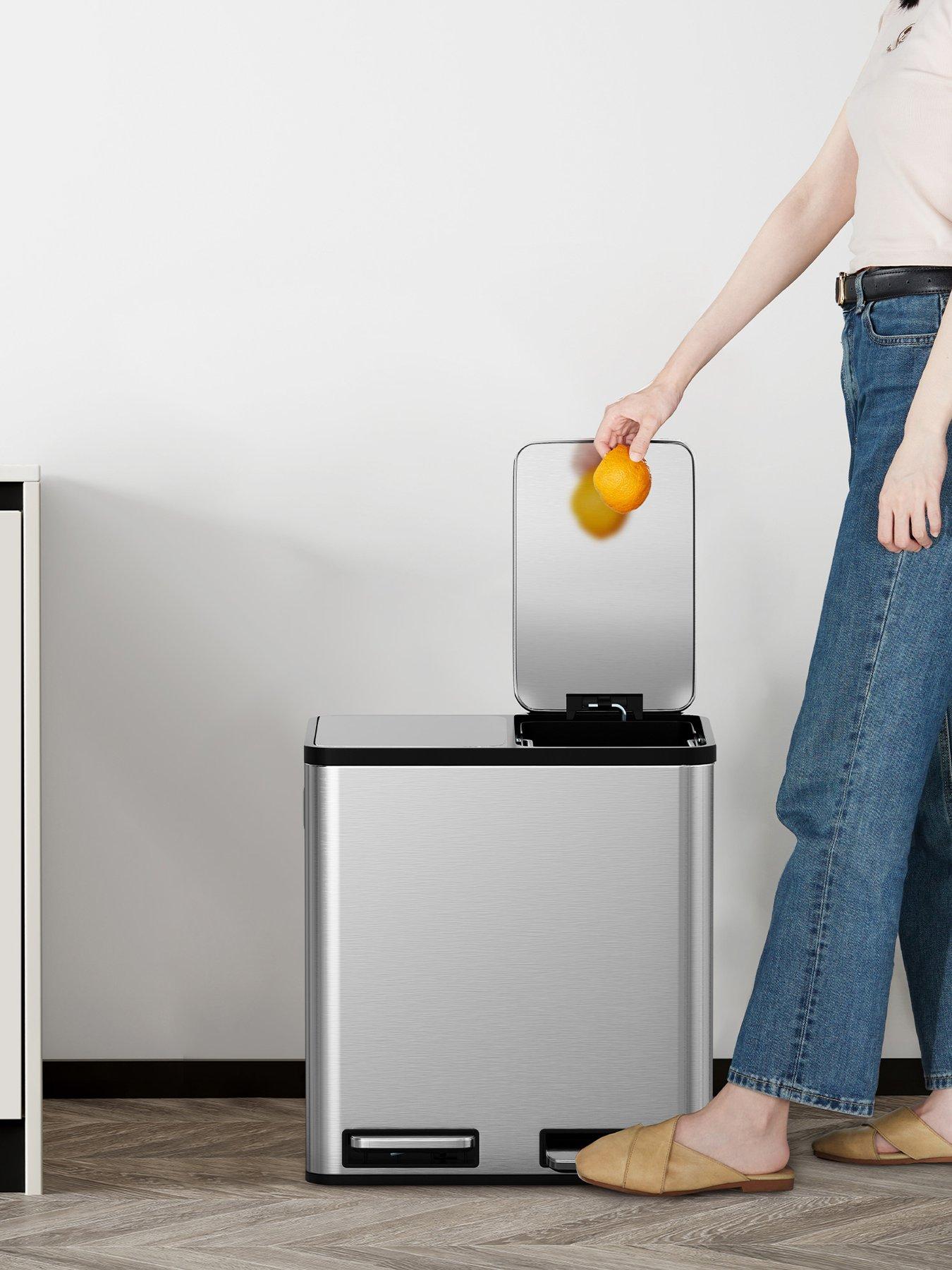 Vonhaus Stainless Steel Double Bin - 30l