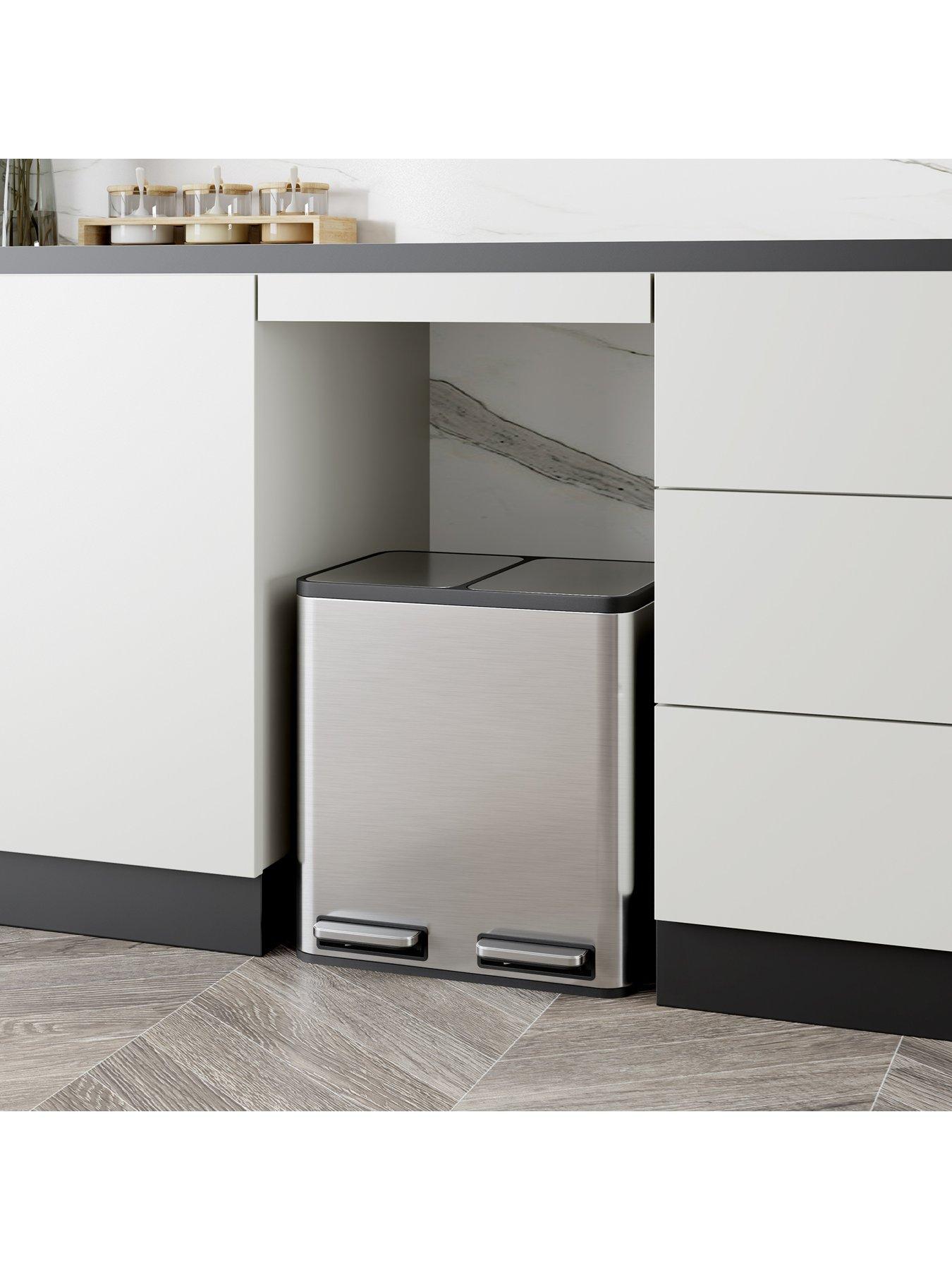 Image 7 of 8 of Vonhaus Stainless Steel Double Bin - 30l