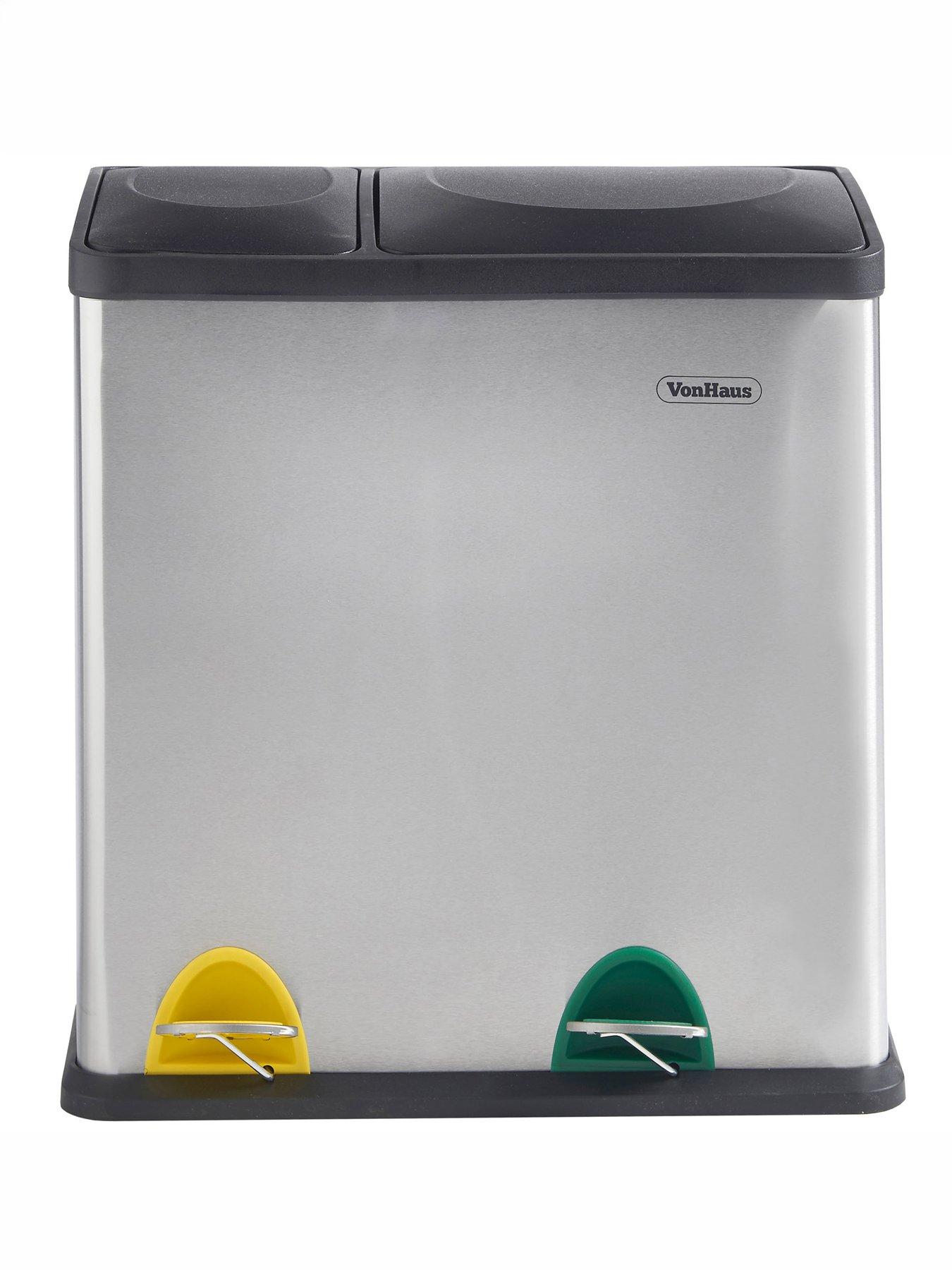 Image 5 of 6 of Vonhaus Double Compartment Pedal Recycling Bin - 36l