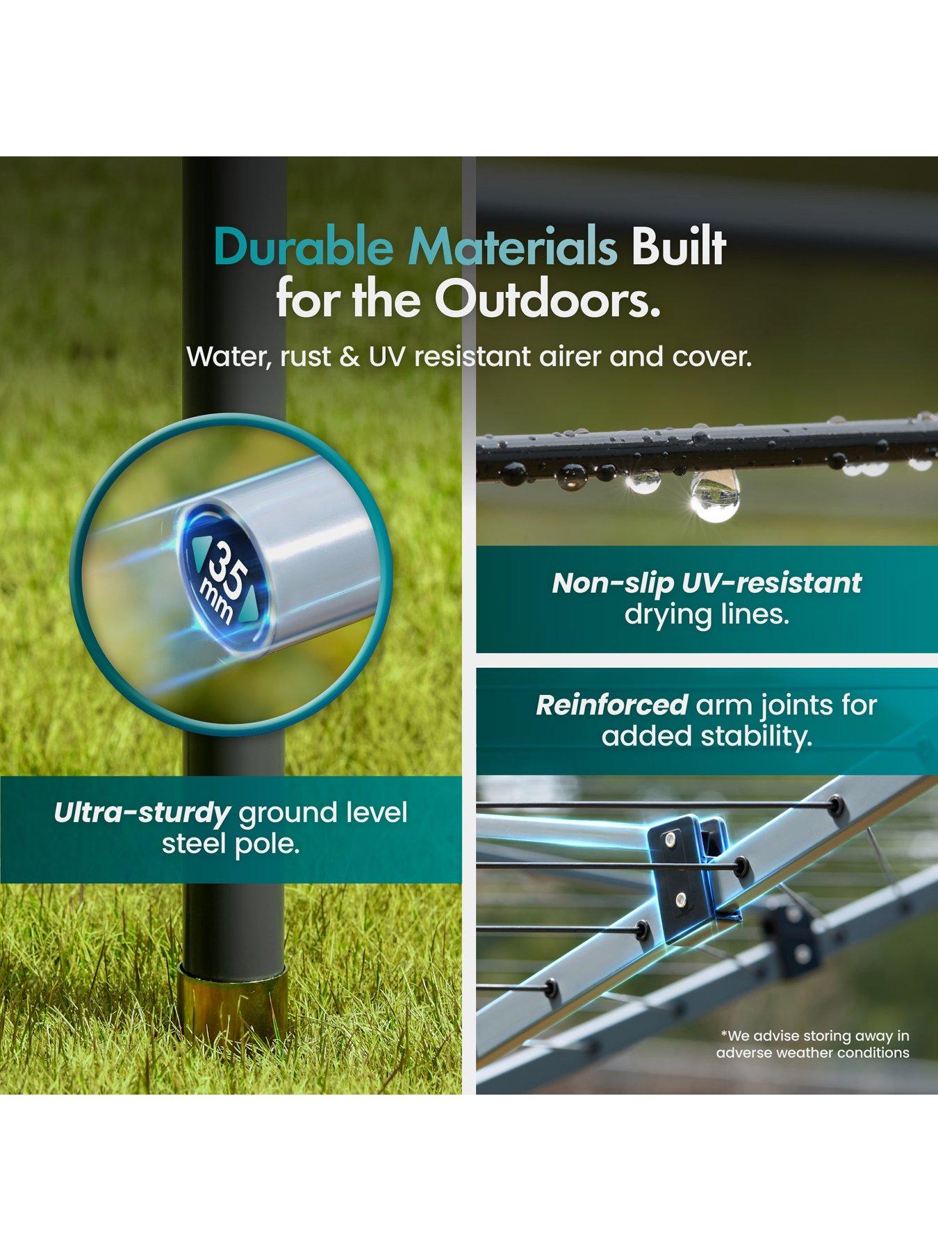 Image 5 of 7 of Vonhaus 45m Rotary Washing Line Set