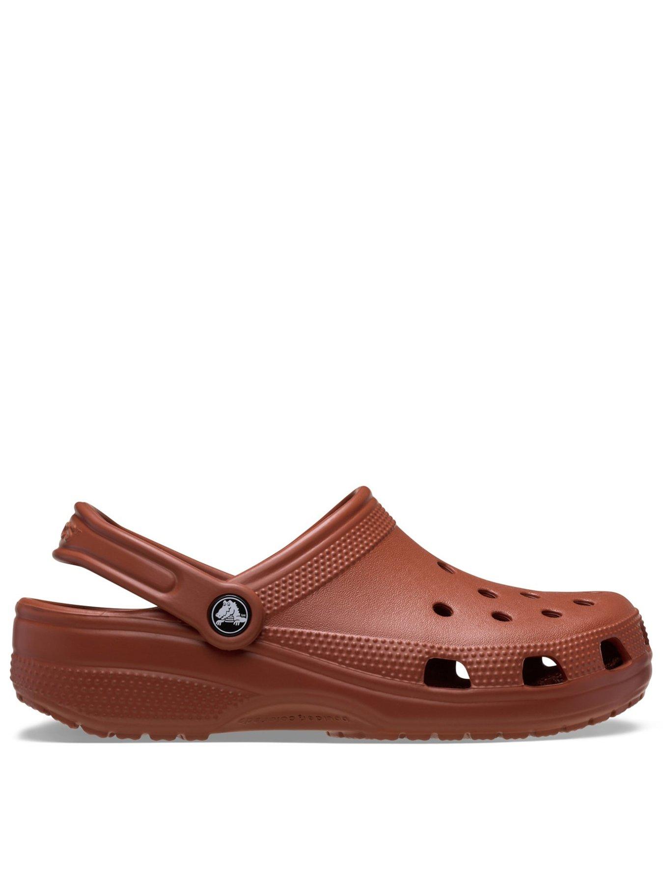front image of crocs-crocs-classic-clog-sandal-brown