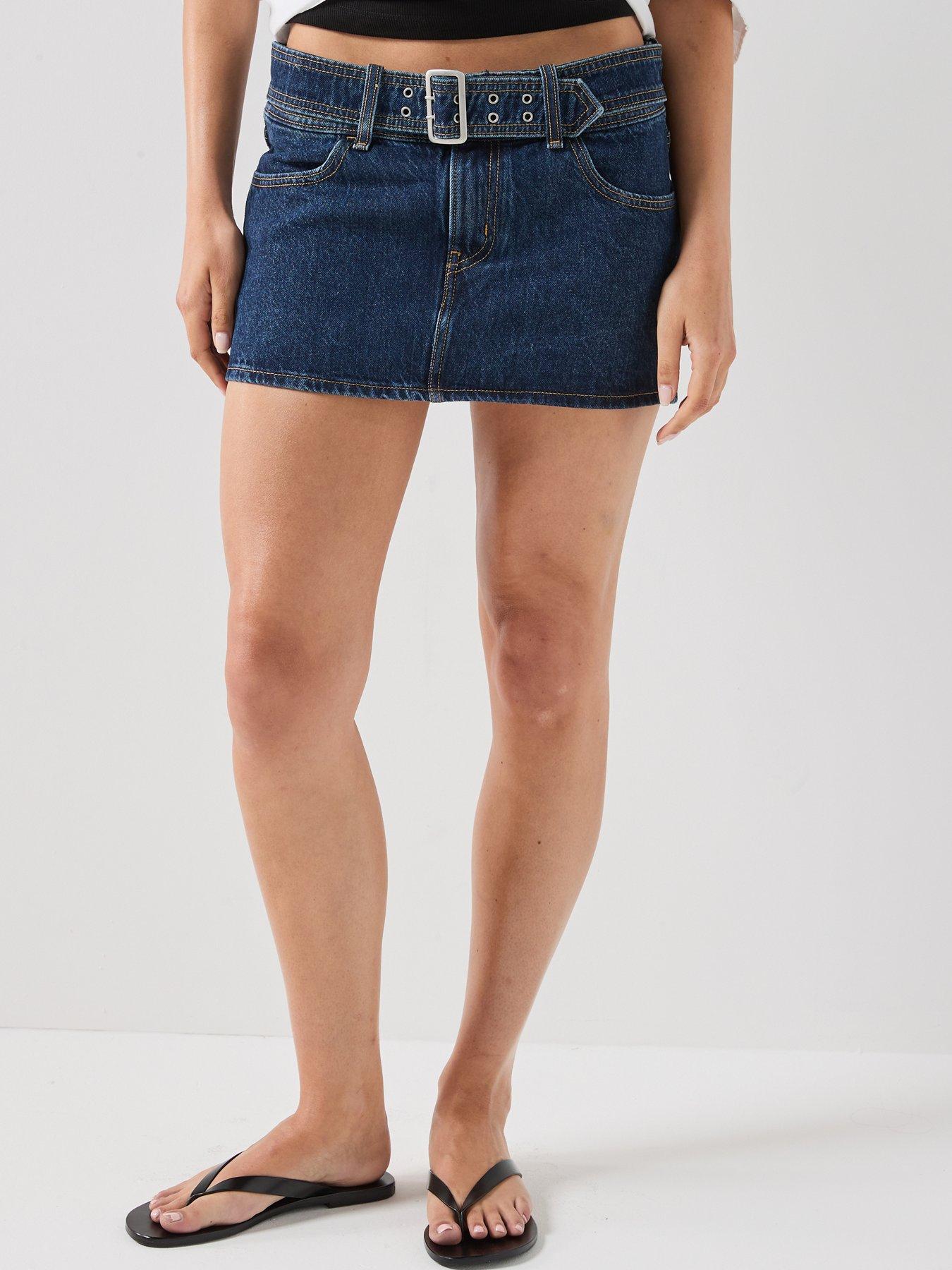 Levi's Belted Mini Skirt - Blue