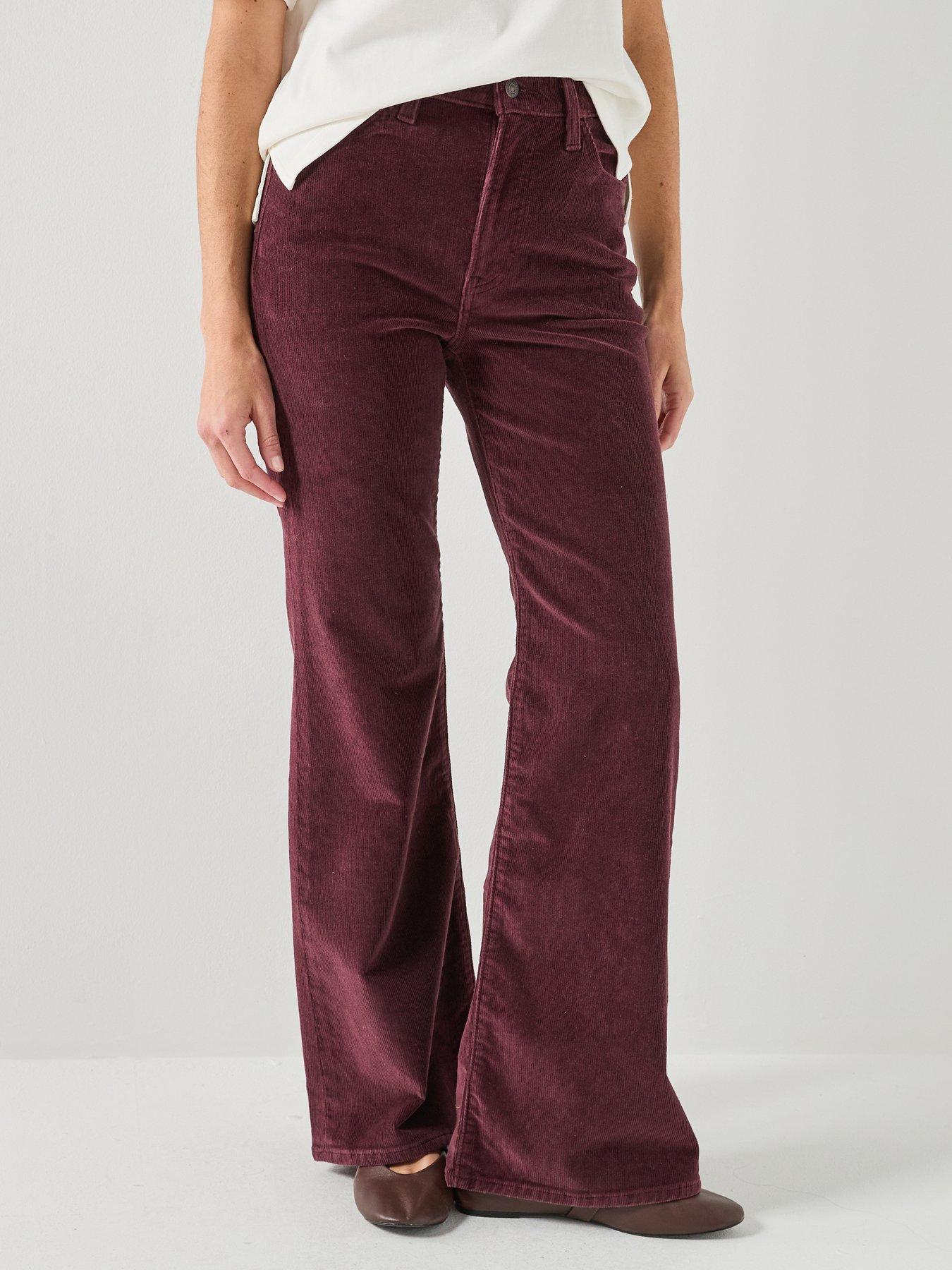 Levi's Ribcage Flare Jeans - Sassafras - Dark Red