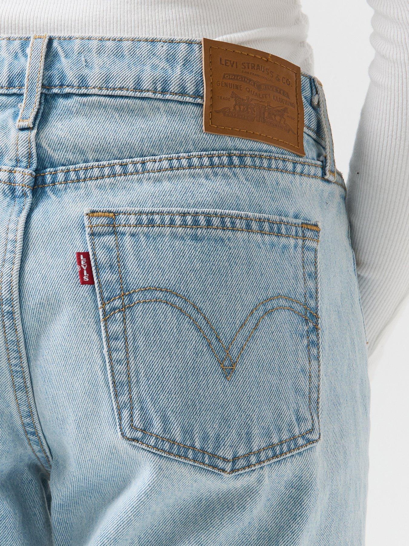 Image 5 of 6 of Levi's Womens Low Rise No-Stretch Straight Leg Jeans - Blue