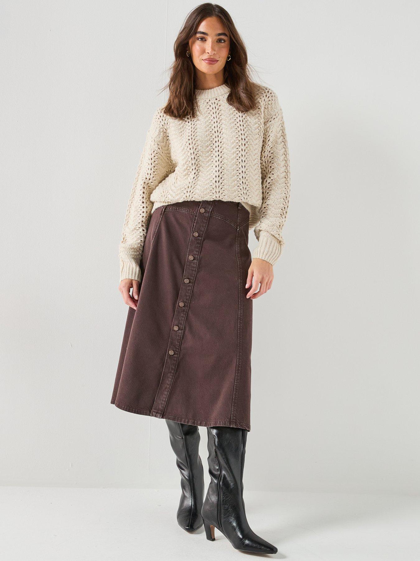 Image 5 of 5 of Levi's Womens Pointelle Crew Neck Long Sleeve Jumper - Cream