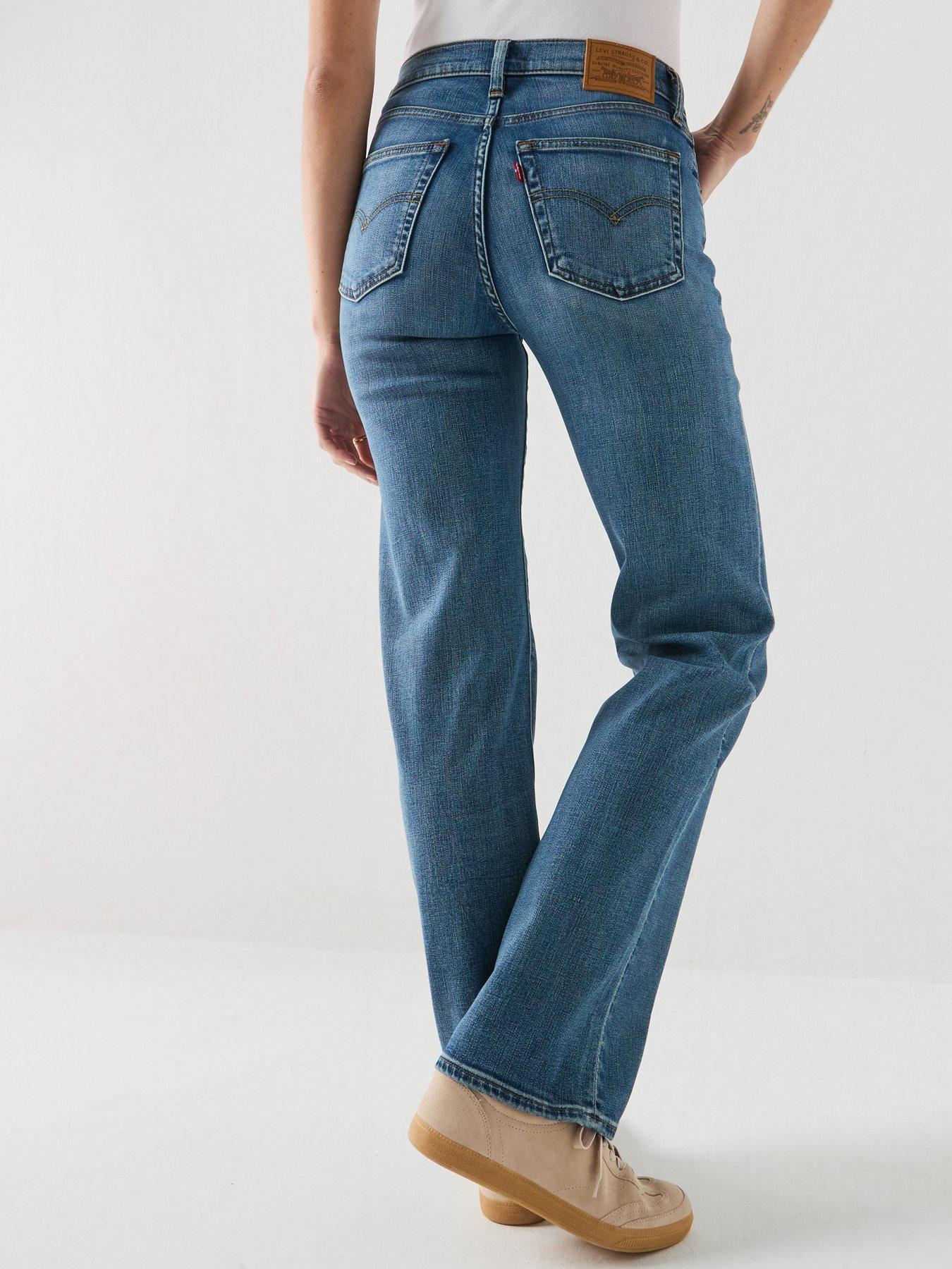 Image 2 of 6 of Levi's 723 High Rise Straight Fit Jeans - Finder Keeper Clean Hem