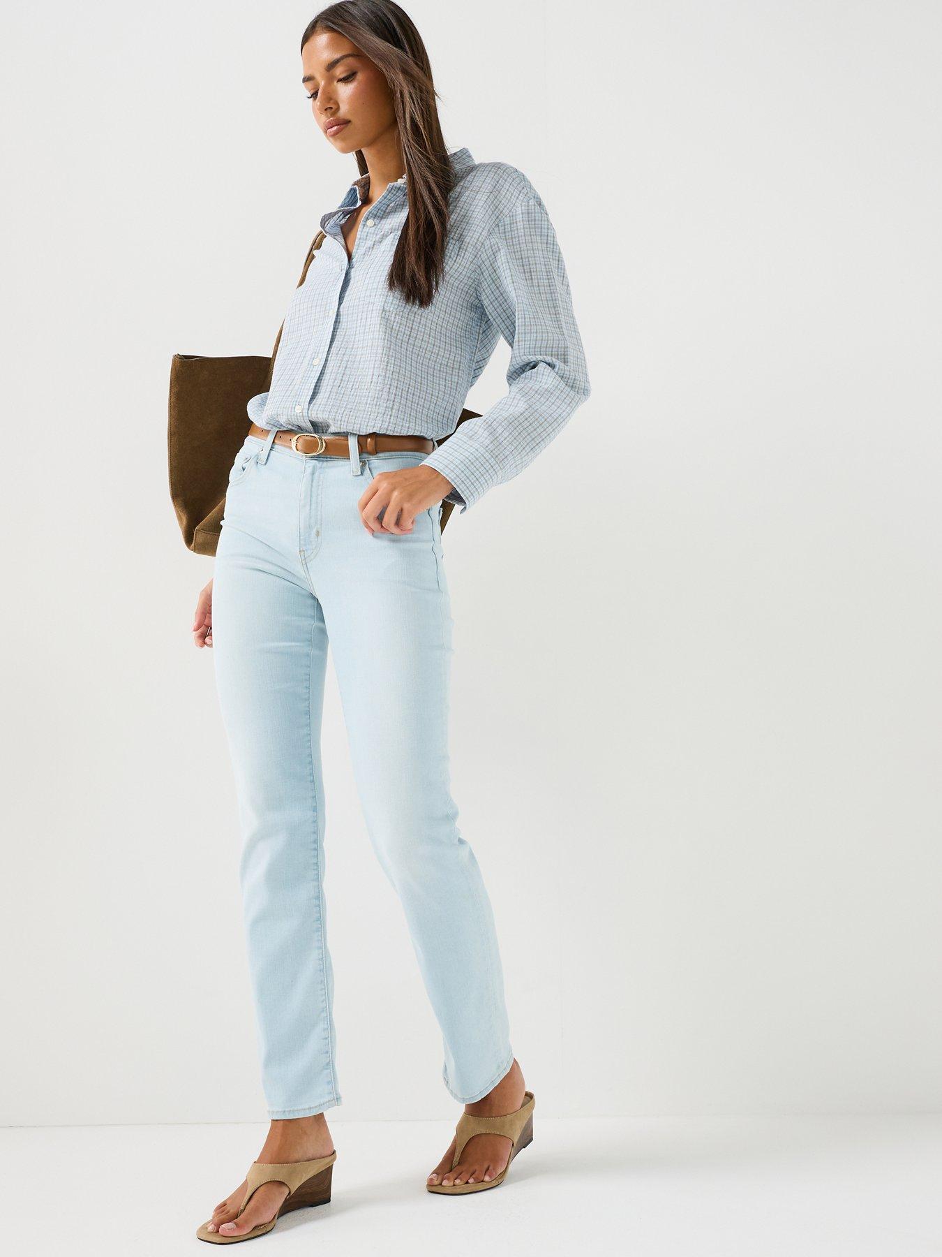 Image 5 of 6 of Levi's 722 High Rise Slim Fit Jeans - True Blue Light