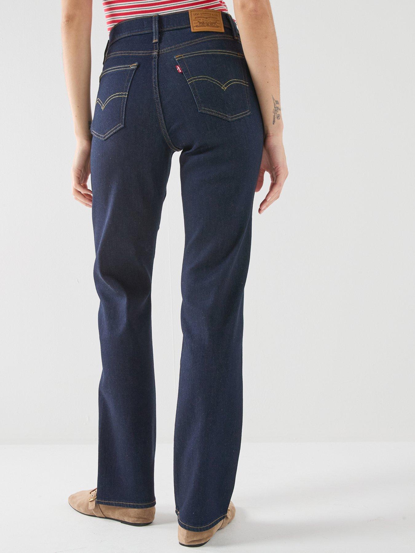 Image 2 of 6 of Levi's Womens 722 High Rise Slim Fit Jeans - True Blue Rinse