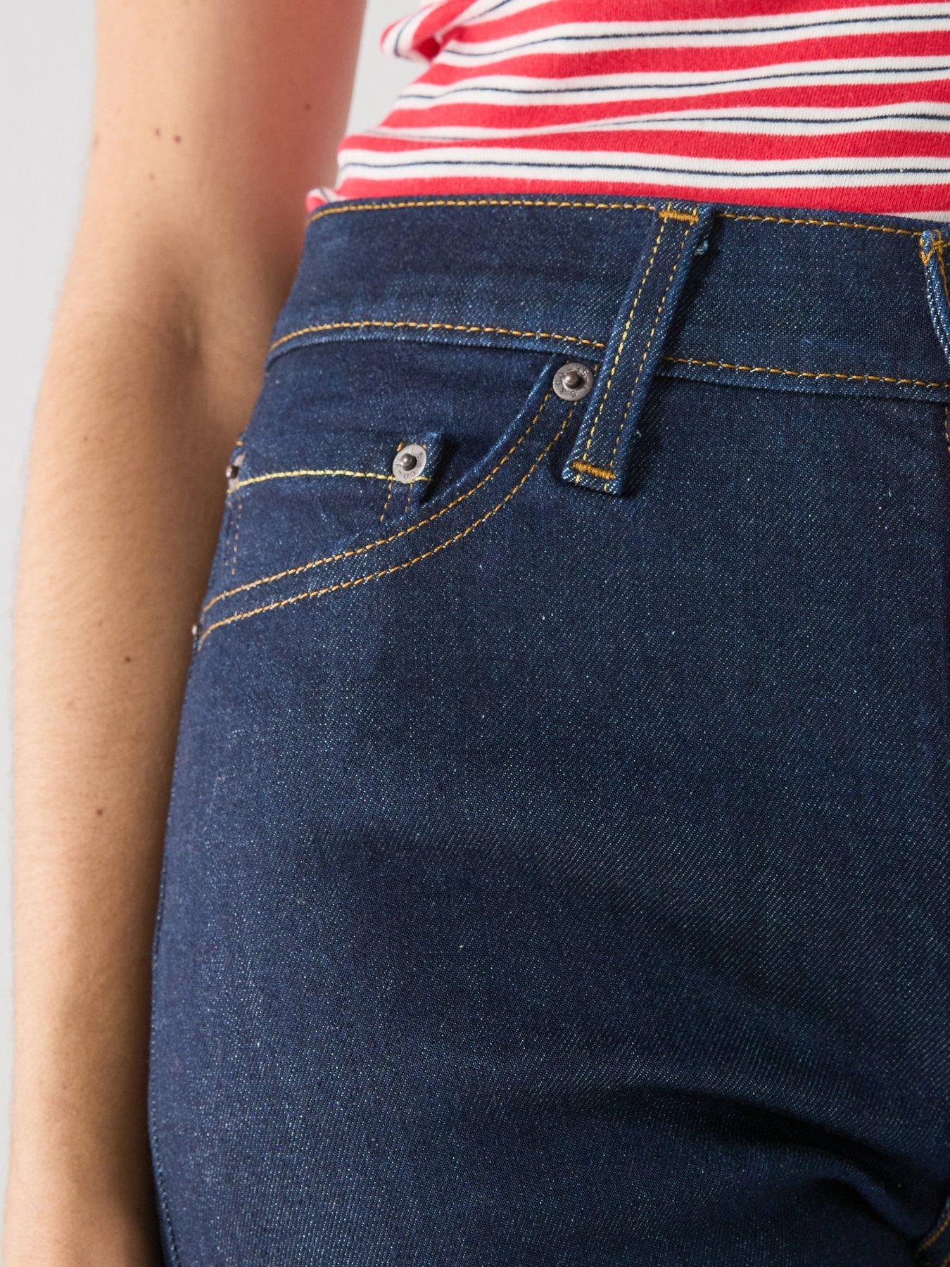 Image 6 of 6 of Levi's Womens 722 High Rise Slim Fit Jeans - True Blue Rinse