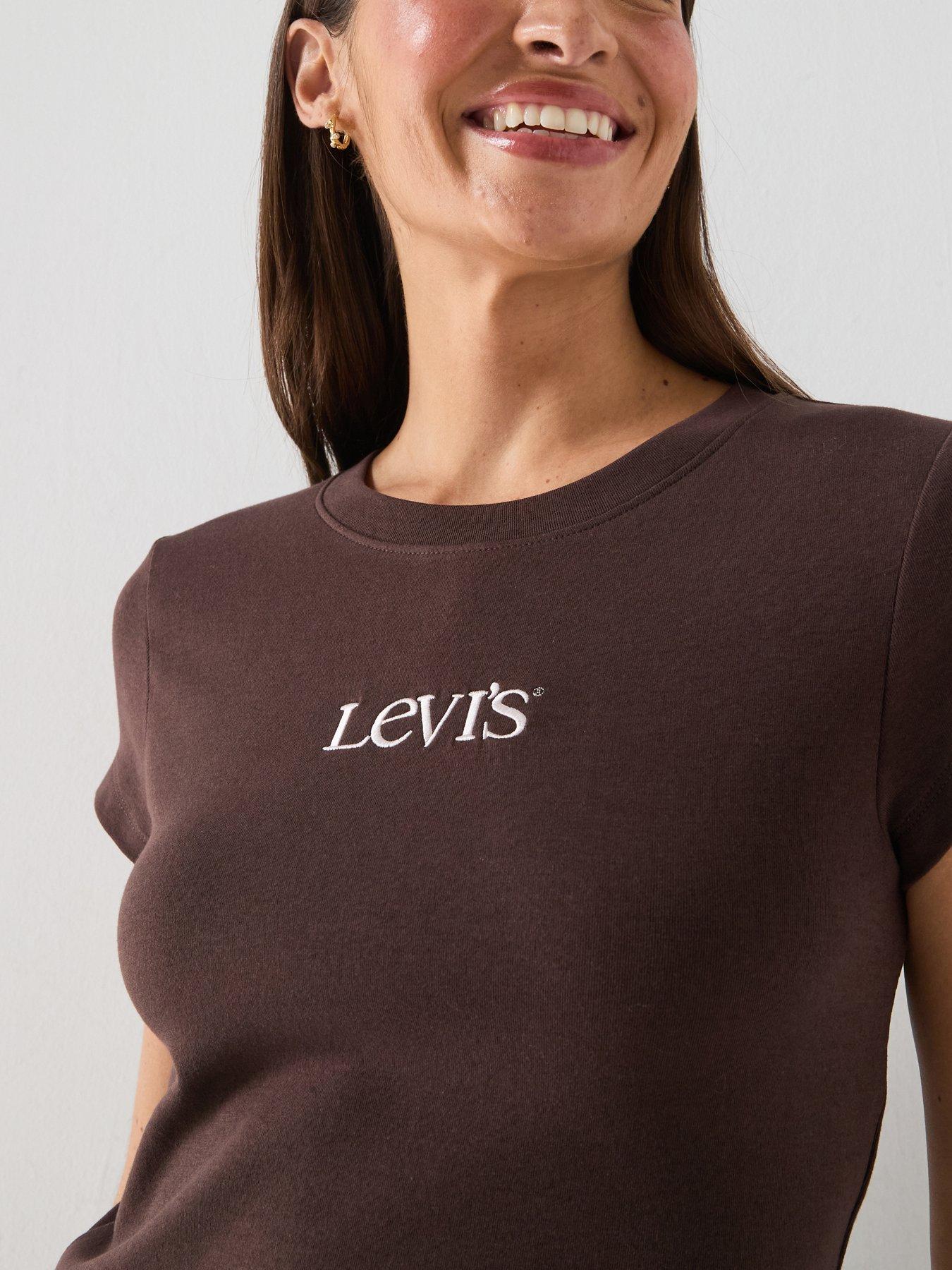 Image 4 of 6 of Levi's Embroidered Logo Essential Baby T-Shirt - Java - Brown