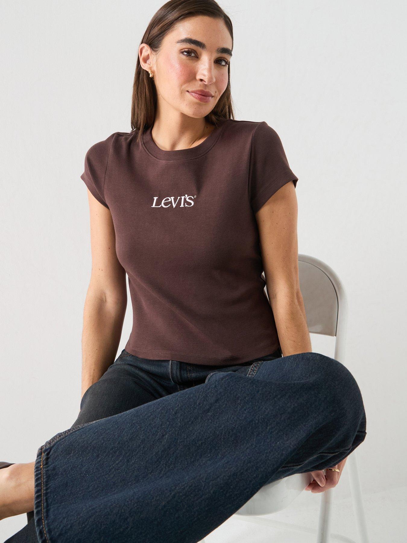 Image 5 of 6 of Levi's Embroidered Logo Essential Baby T-Shirt - Java - Brown