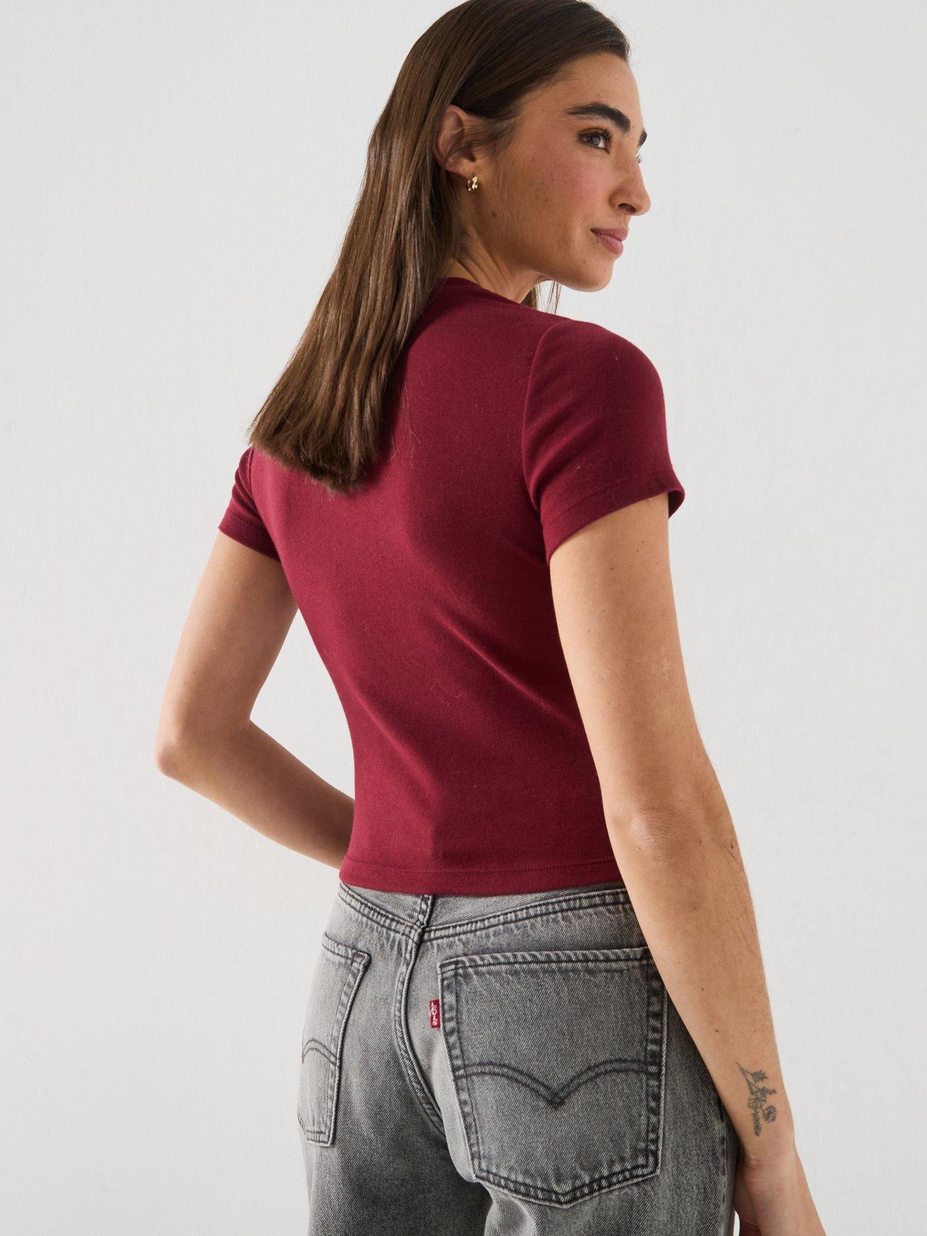 Image 2 of 6 of Levi's Locket Logo Essential Baby T-Shirt - Cabernet - Dark Red