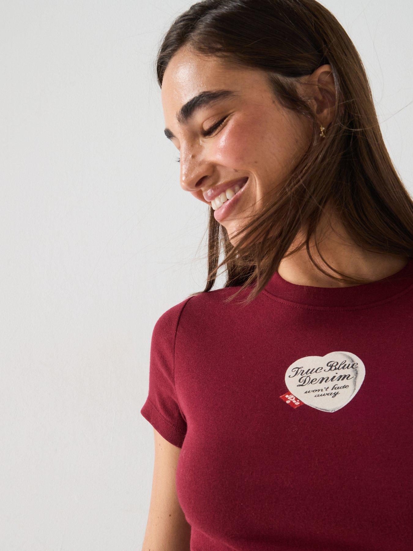 Image 4 of 6 of Levi's Locket Logo Essential Baby T-Shirt - Cabernet - Dark Red