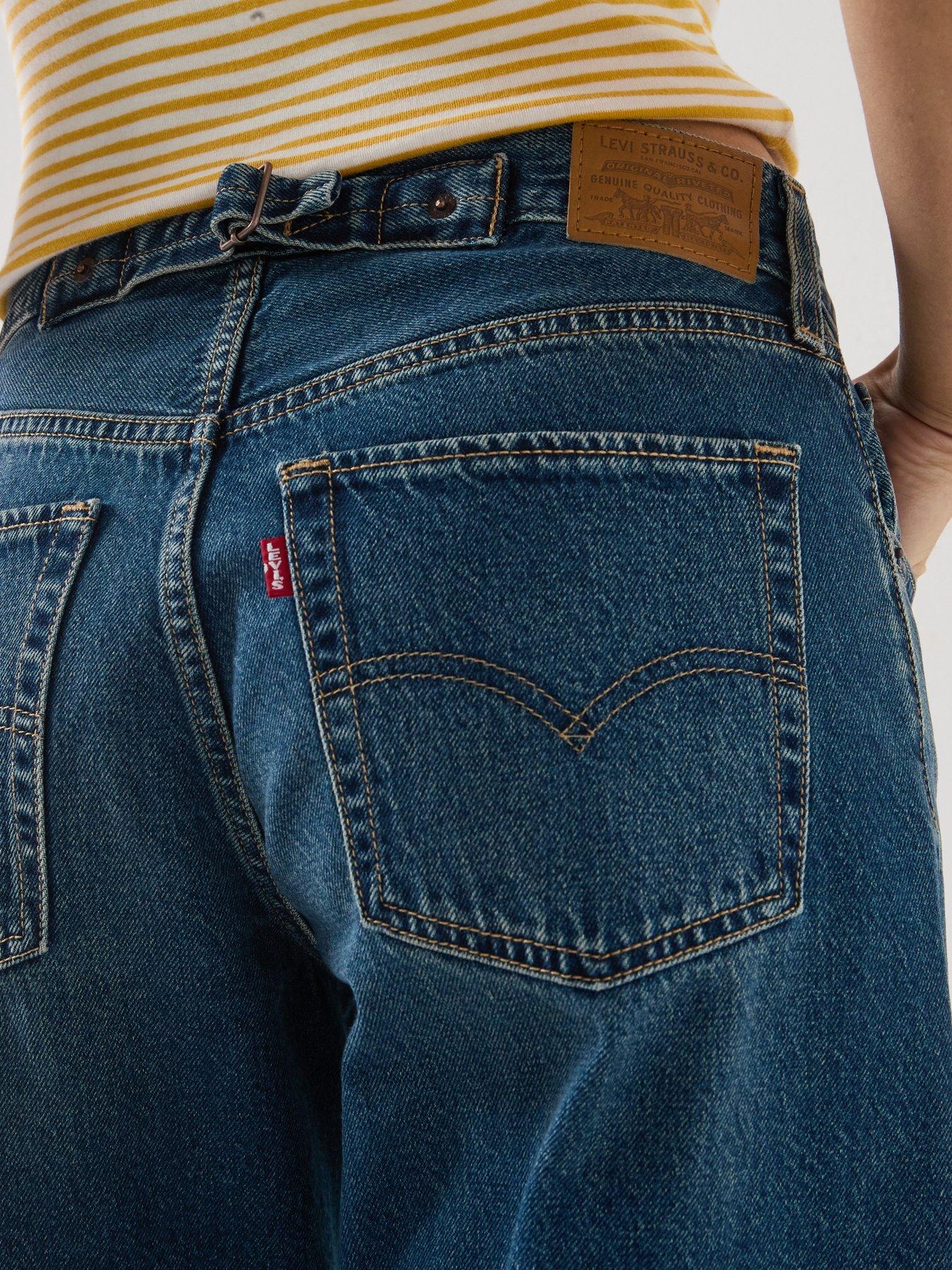 Image 4 of 6 of Levi's Women's Loose Taper Mid Rise 100% Cotton Denim Jeans with Adjustable Waist - Blue