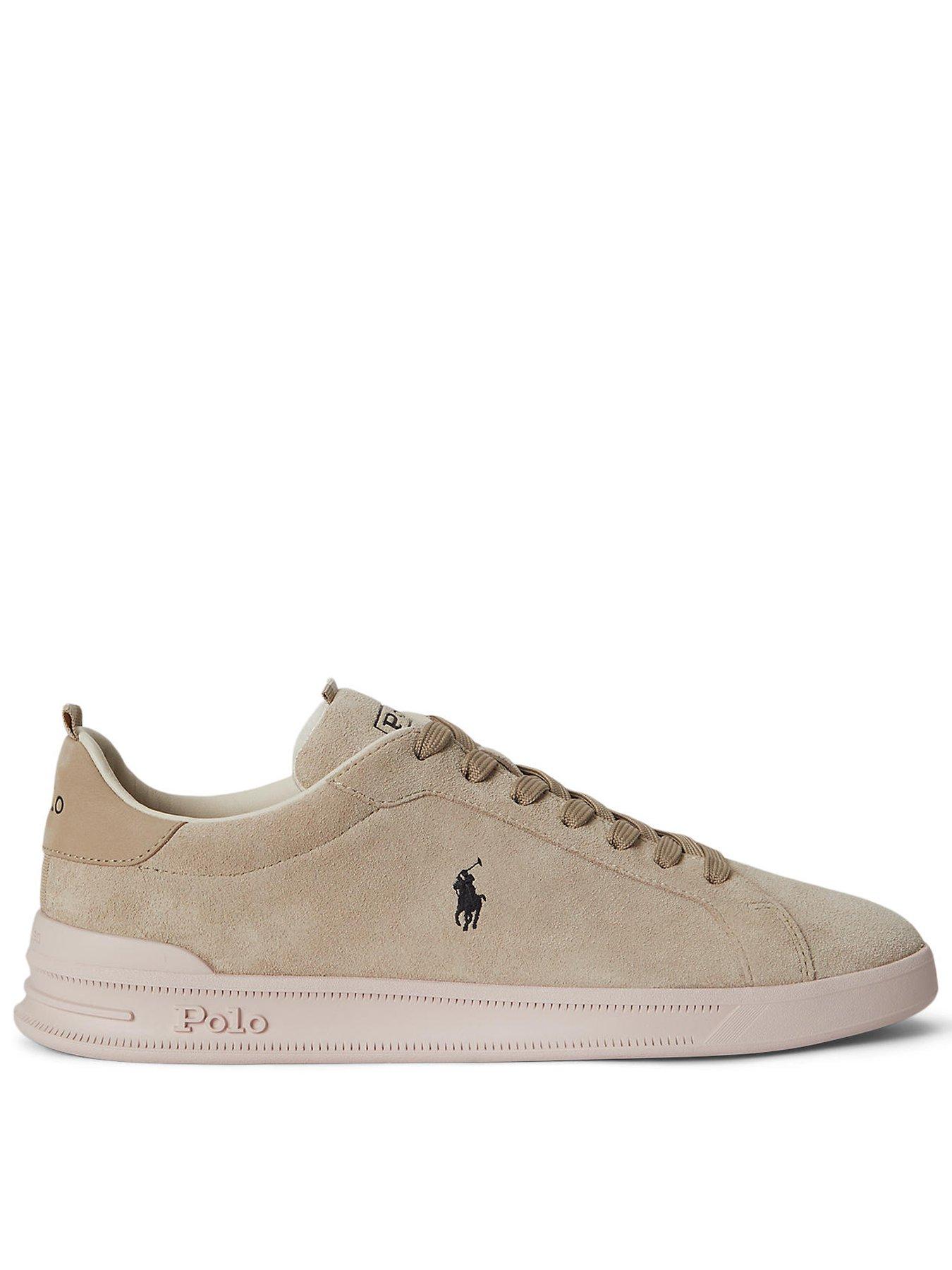 Polo Ralph Lauren Heritage Court Signature Suede Trainers - Tonal Milkshake