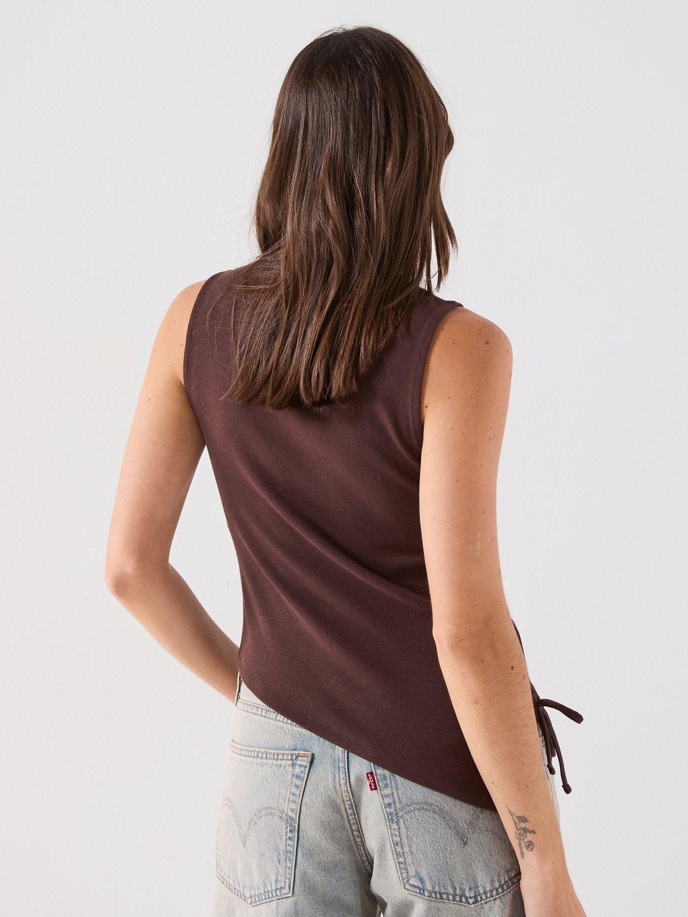 Image 2 of 6 of Levi's Alila Asymmetrical Vest Top - Java - Brown
