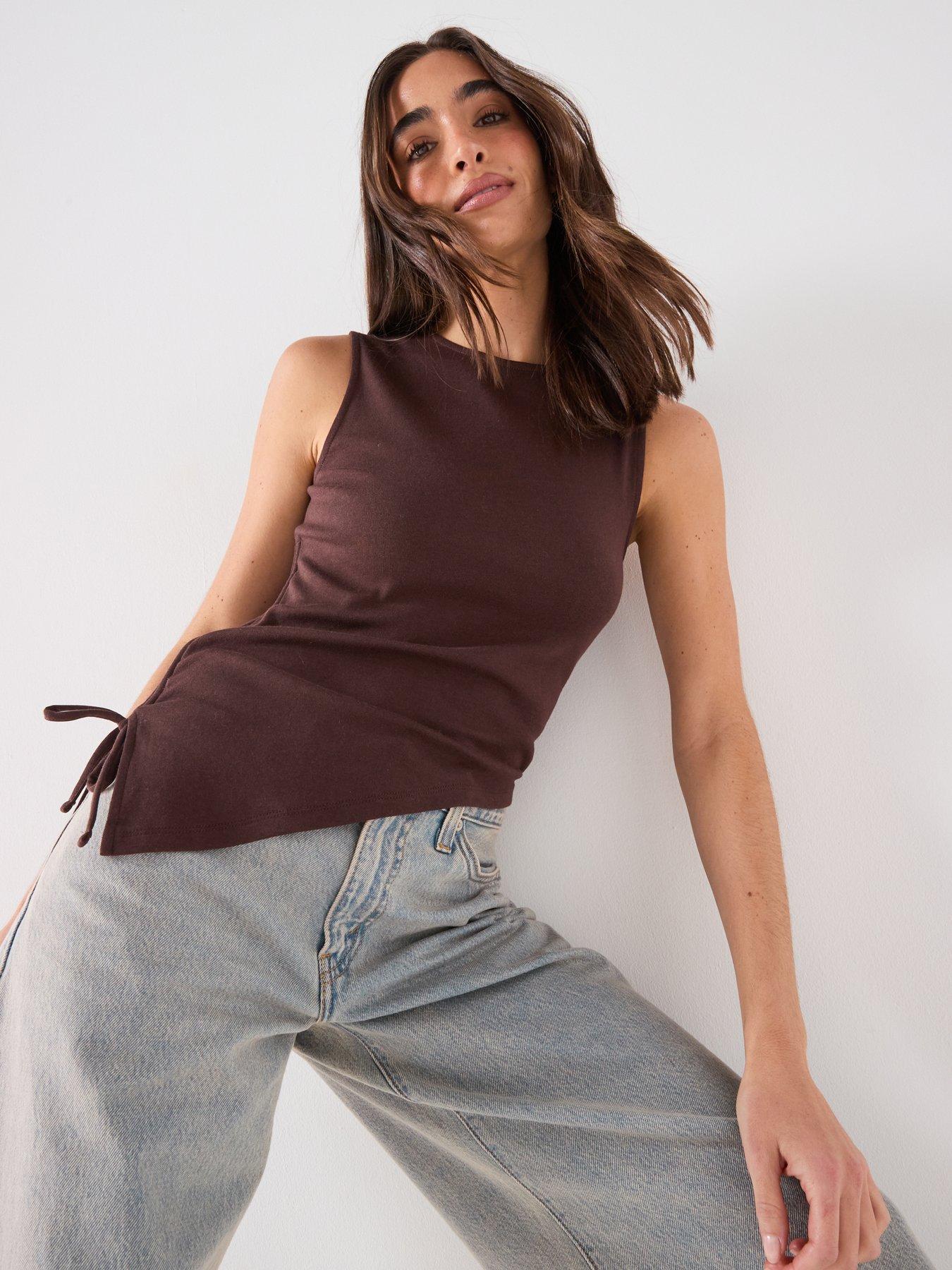 Image 5 of 6 of Levi's Alila Asymmetrical Vest Top - Java - Brown