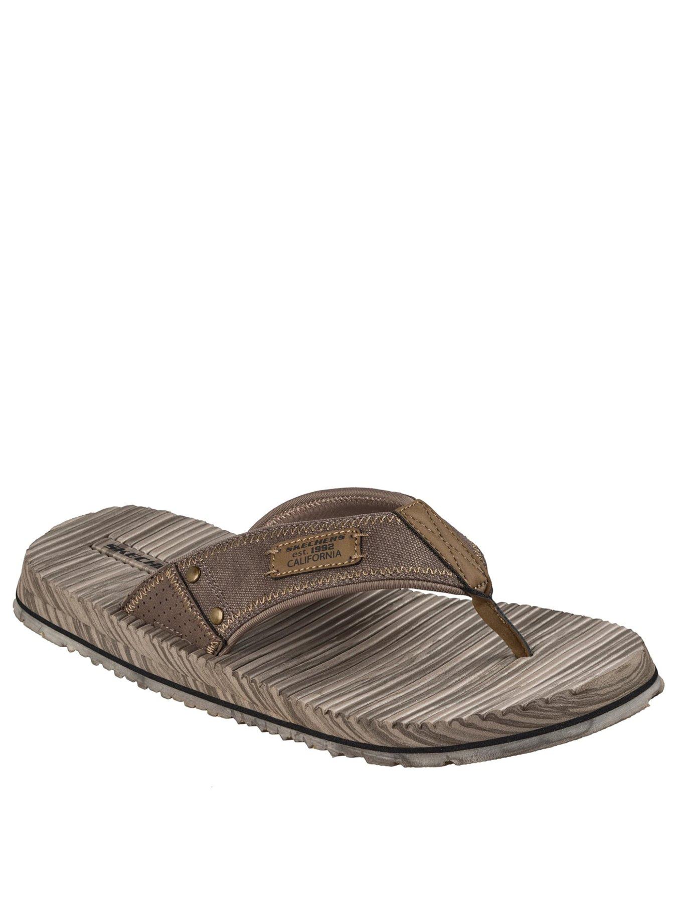stillFront image of skechers-quill-flip-flop-brown