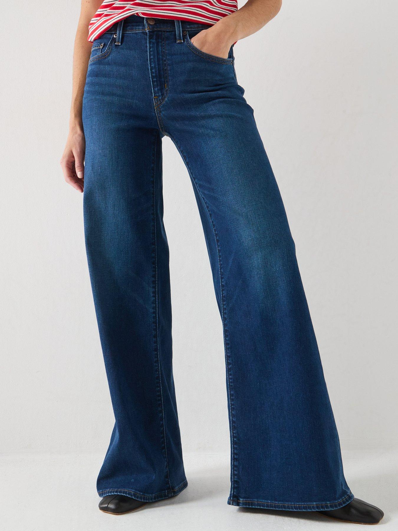 Image 5 of 6 of Levi's 728 High-Rise Wide Leg Jeans - True Blue Dark