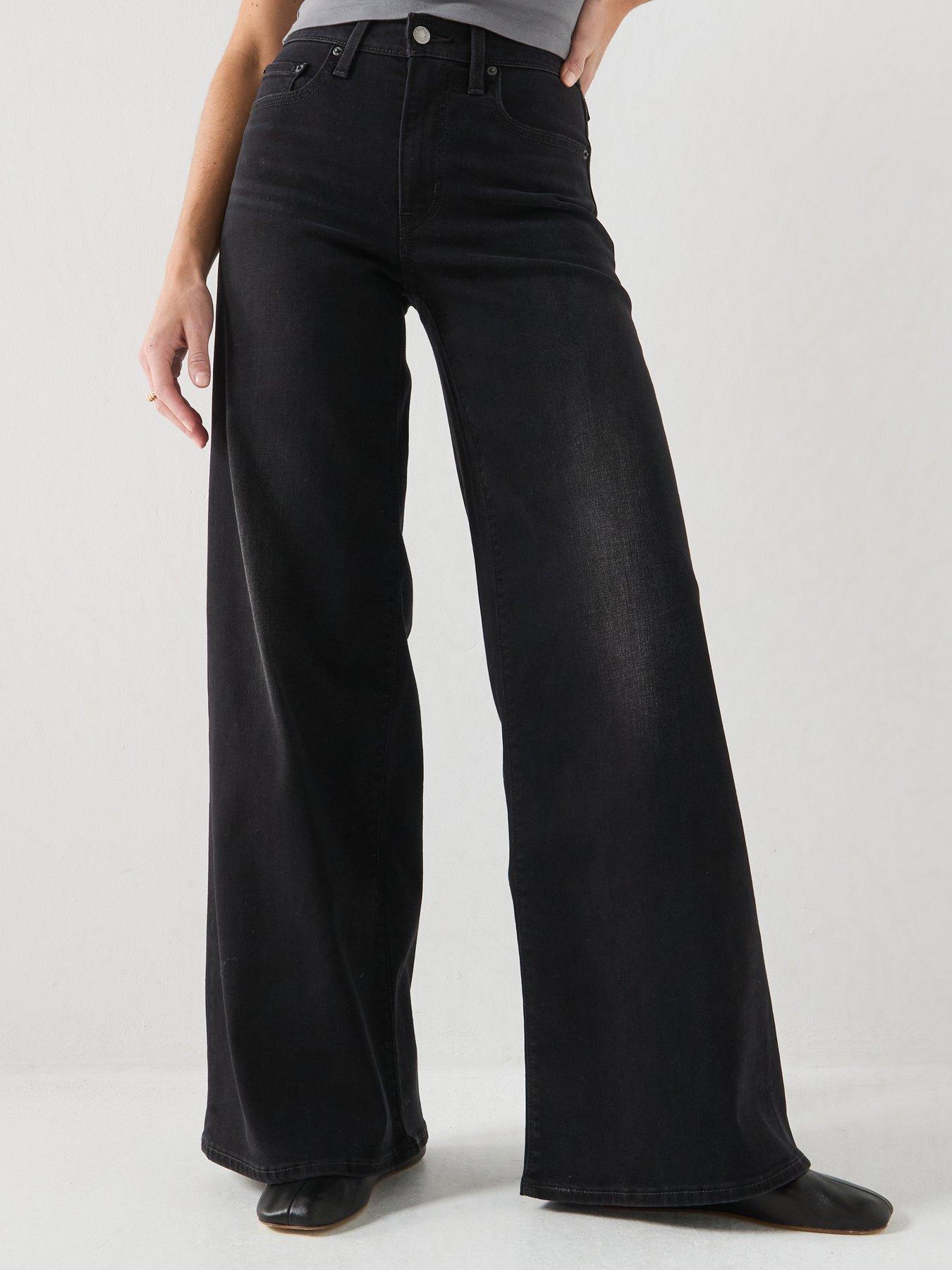 Levi's 728 High-Rise Wide Leg Jeans - Worn Midnight