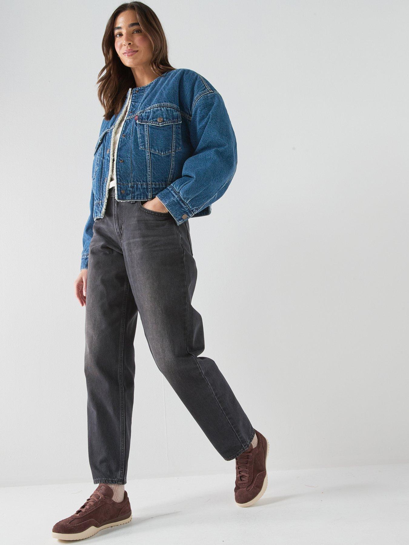 Levi's Collarless Crop Sherpa Trucker