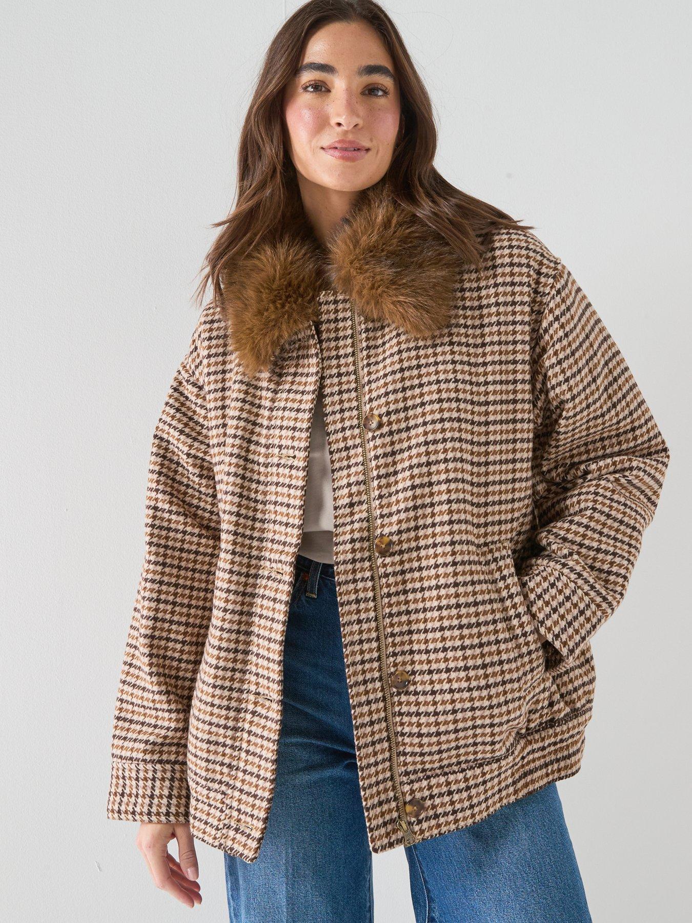 Levi's Billie Warm Plaid Jacket - Brown