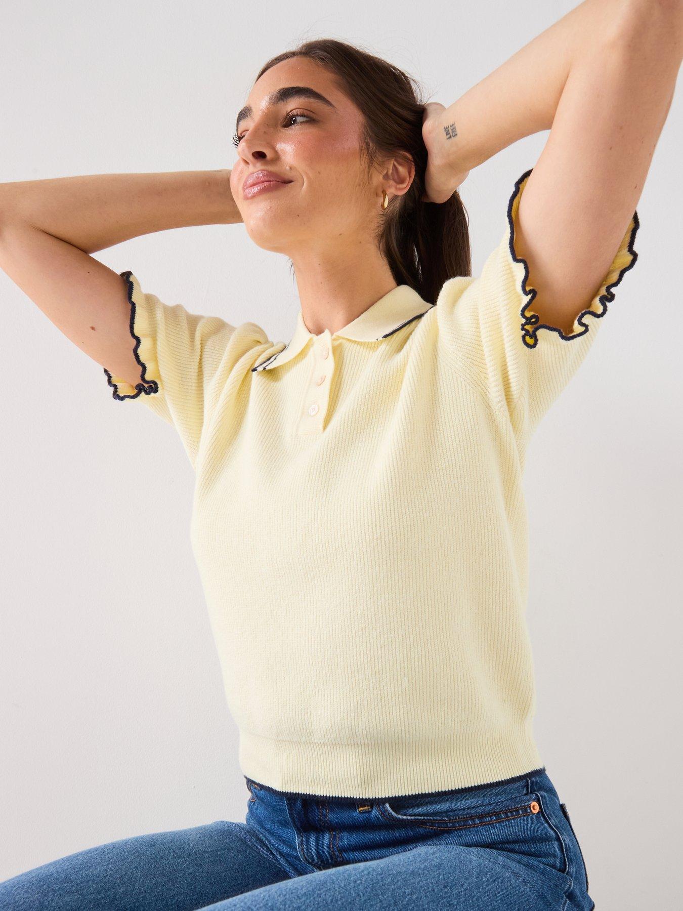 Image 4 of 6 of Levi's Super Soft Summer Short Sleeve Polo Shirt - Yellow