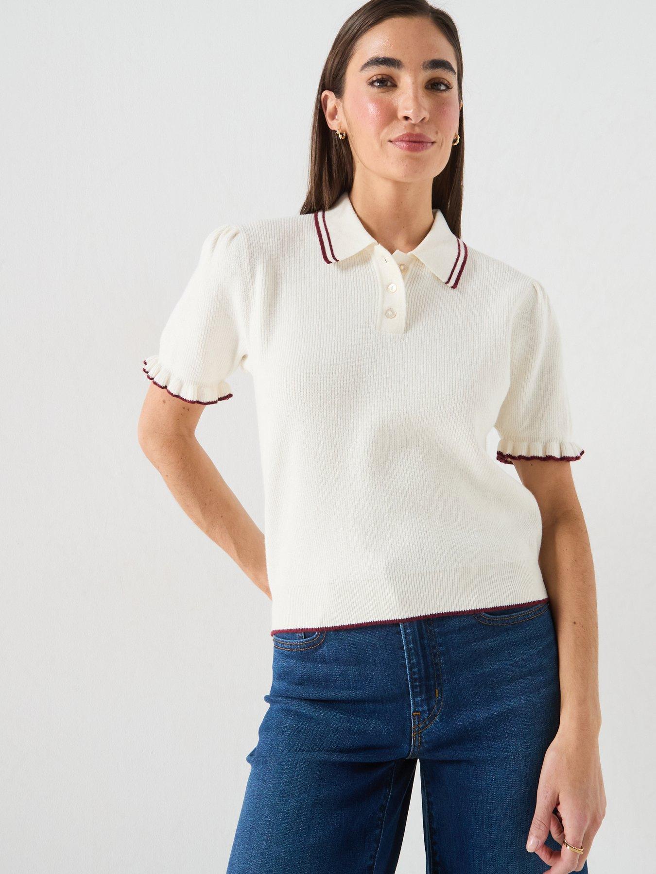 Levi's Super Soft Summer Short Sleeve Polo - Cabernet-Egret/White