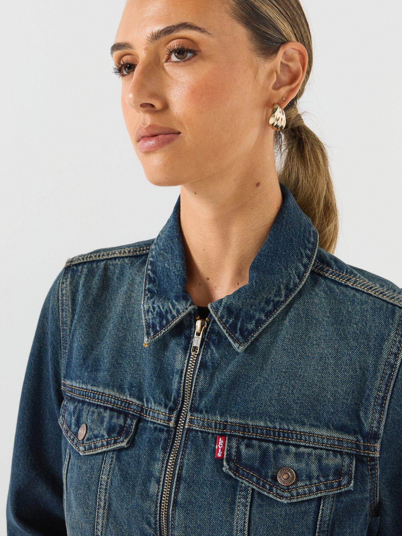 Image 4 of 6 of Levi's Zip Original Trucker Denim Jacket - Blue