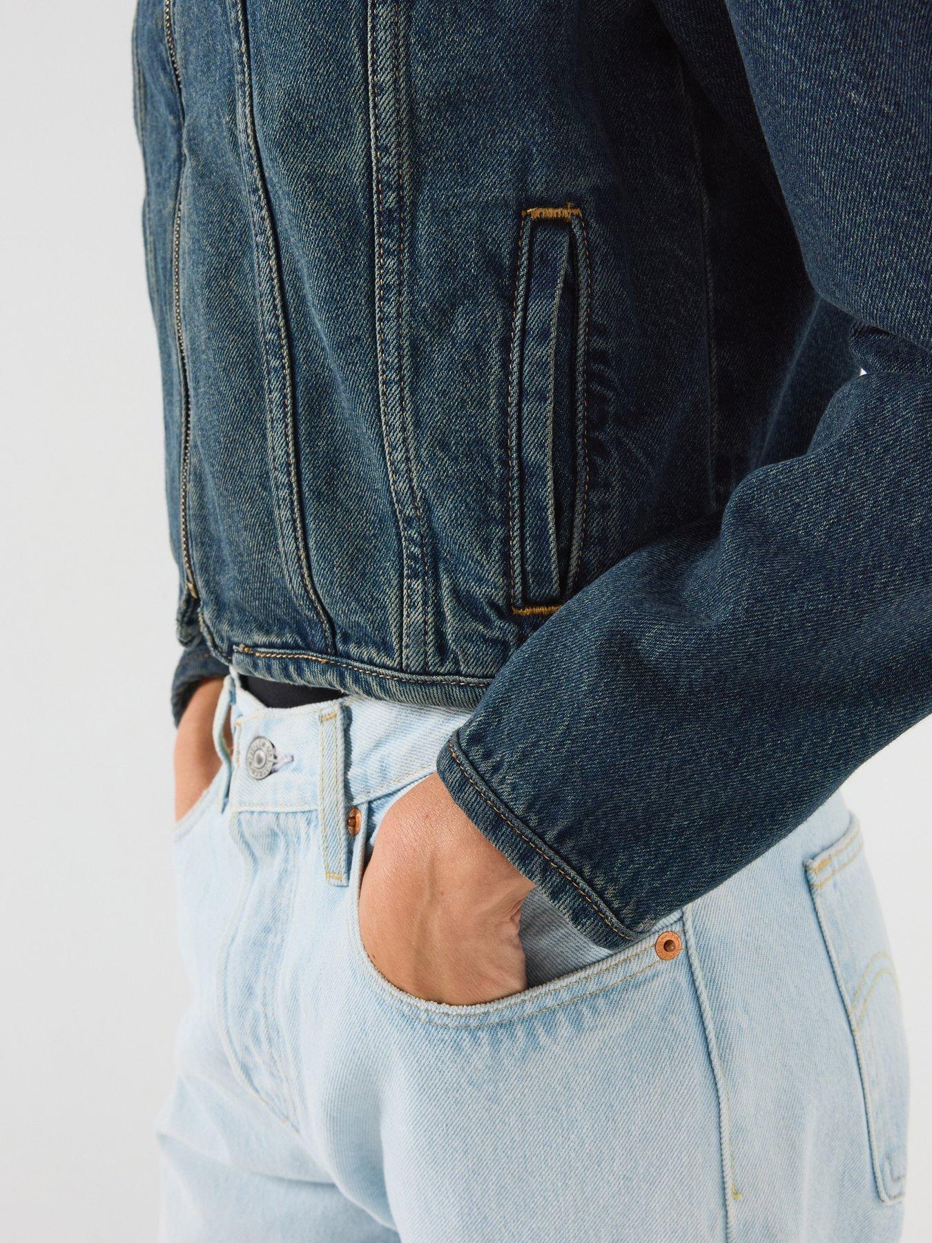 Image 6 of 6 of Levi's Zip Original Trucker Denim Jacket - Blue