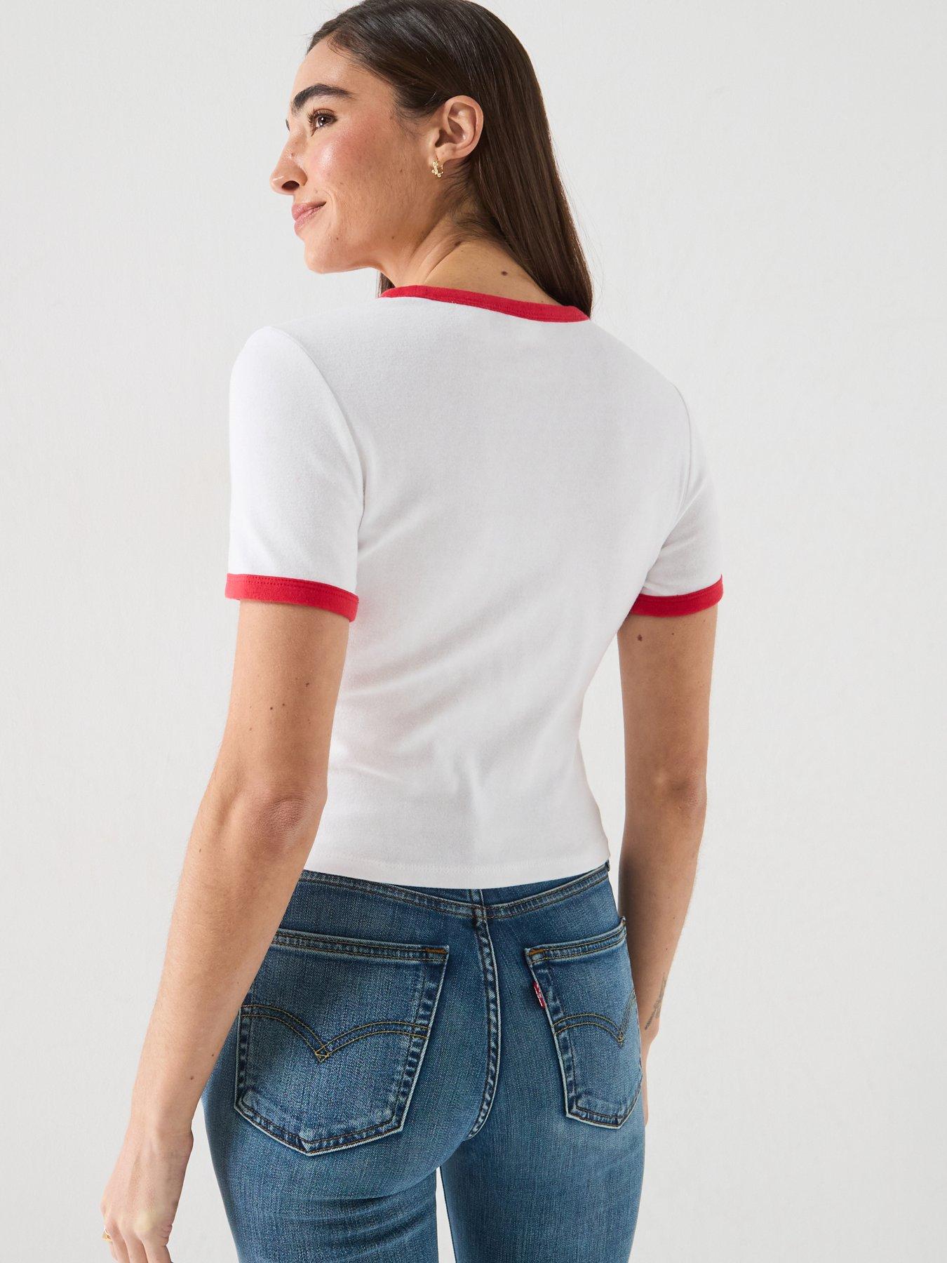 Image 2 of 5 of Levi's Graphic Hayes Cropped Tee - Blue